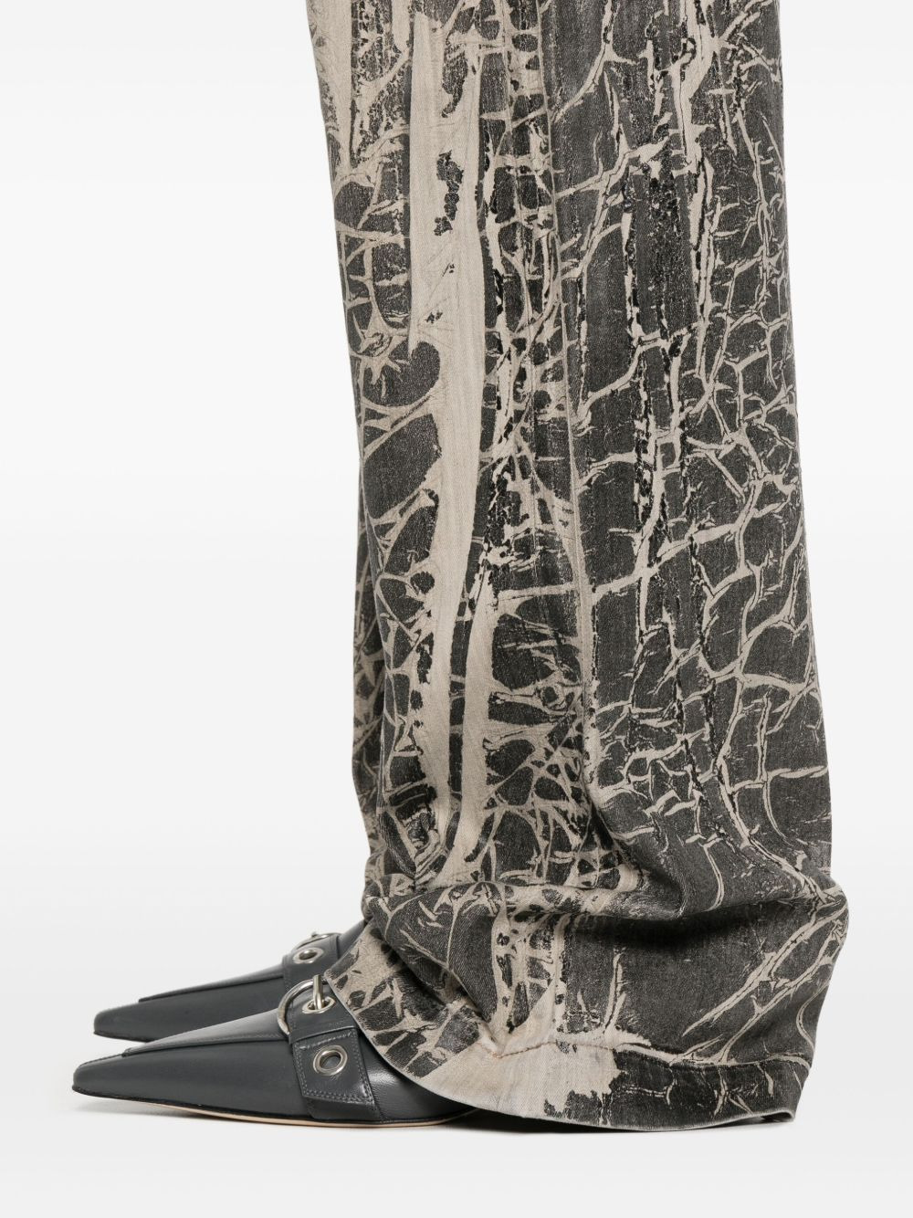crackle-print jeans - 5