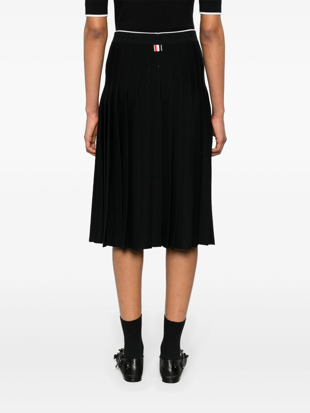 Below The Knee Pleated Skirt - 4