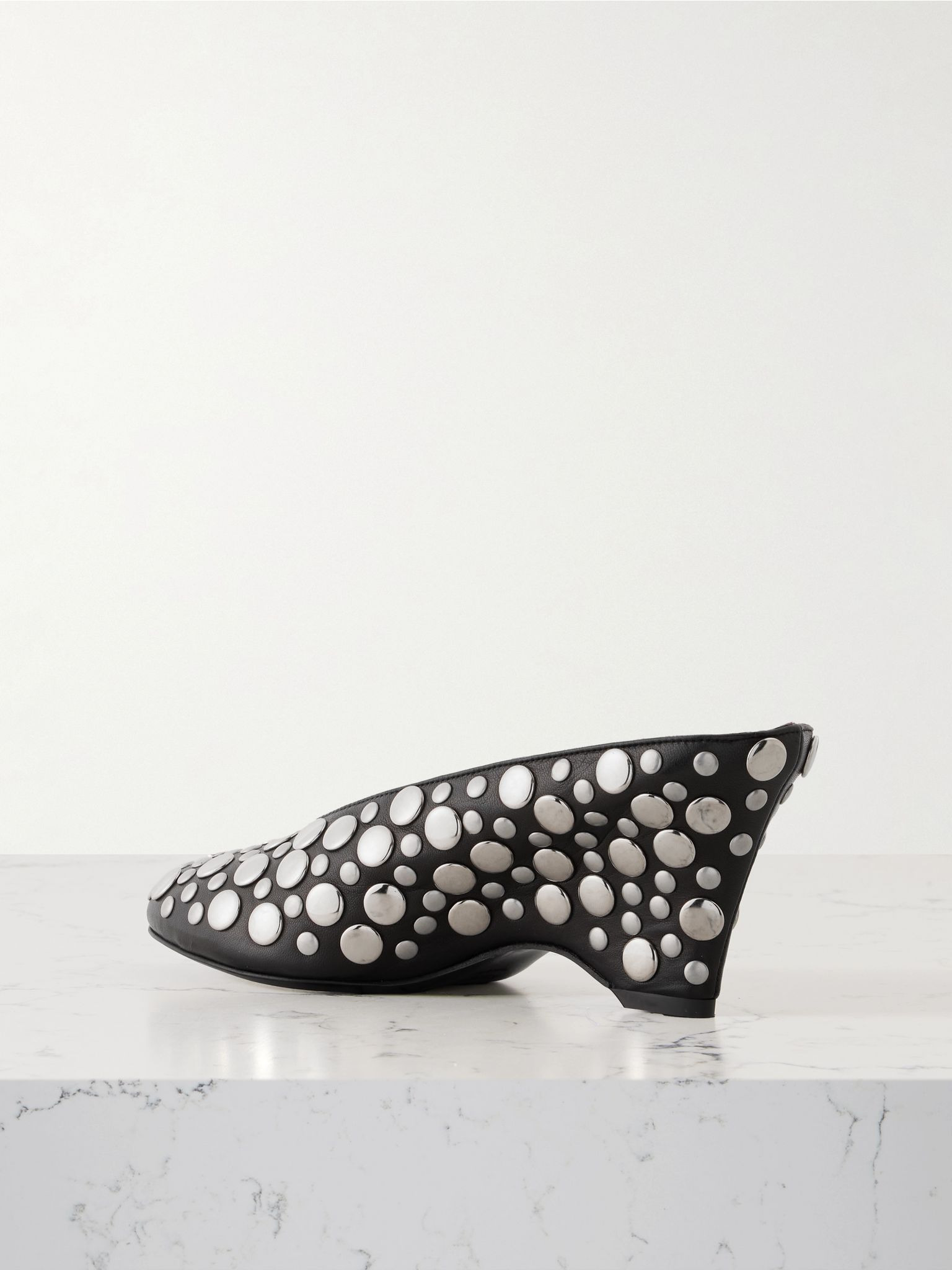 Cloak studded leather mules Black - 3