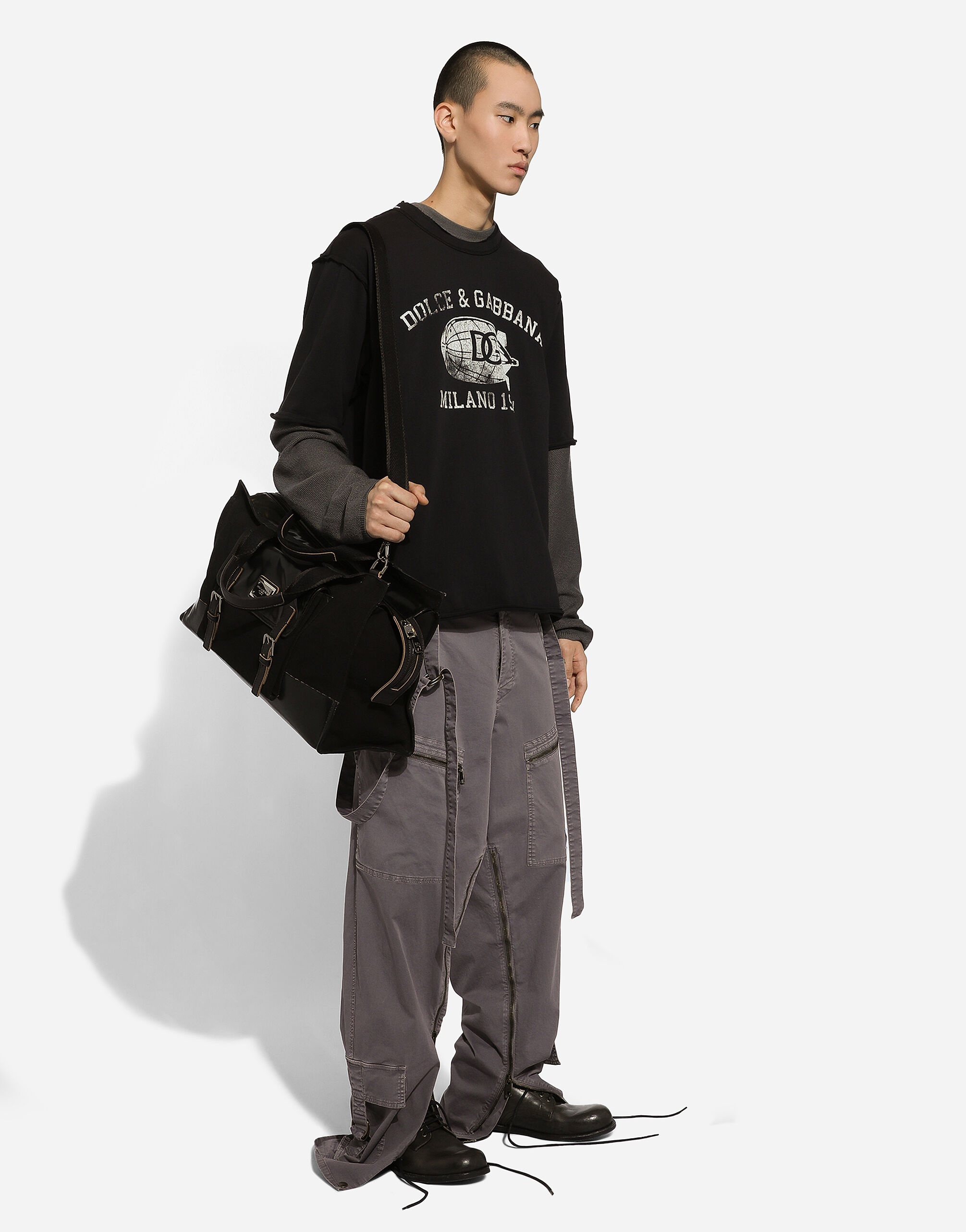Cotton T-shirt with logo print - 3