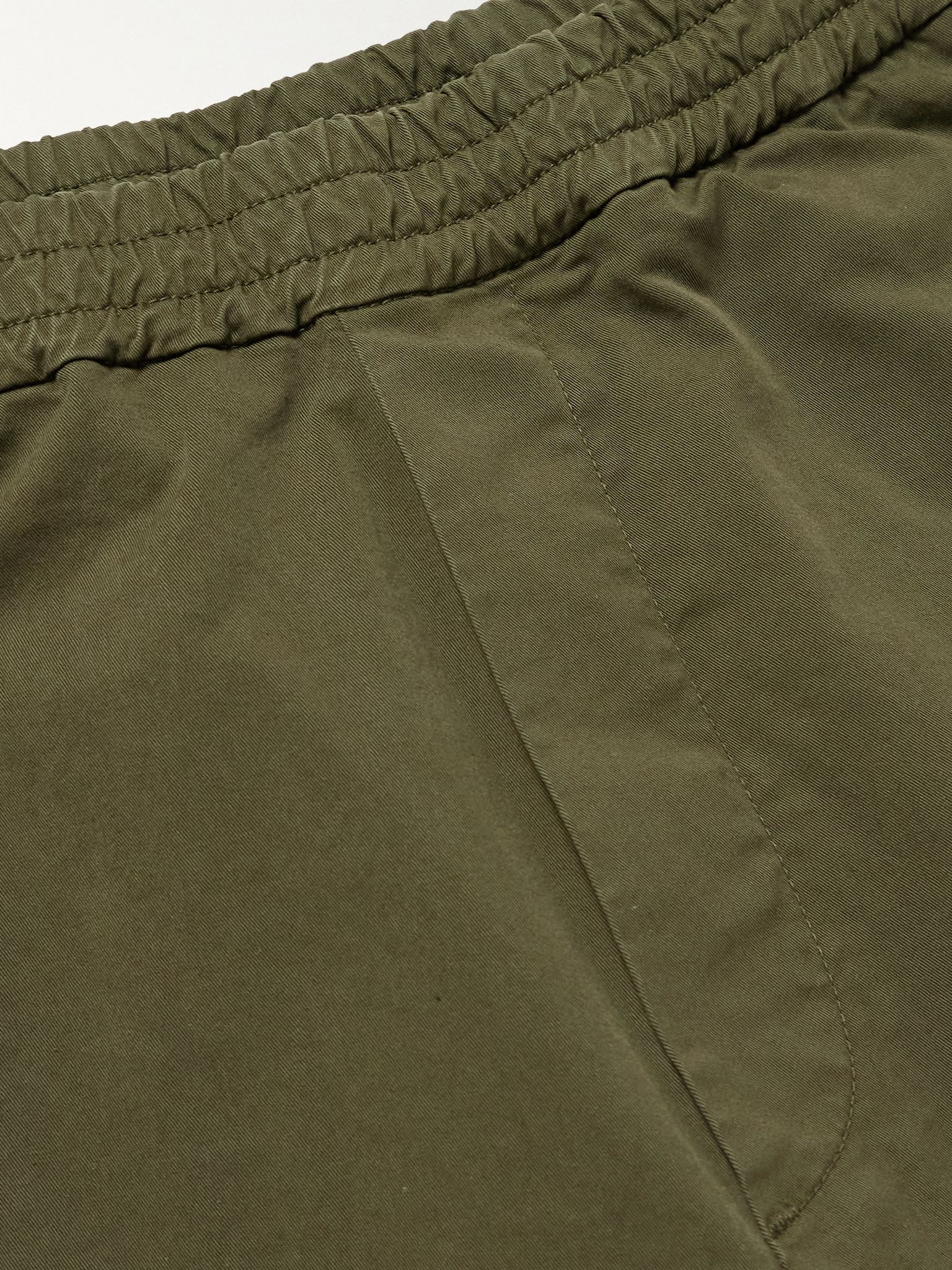 Bativoga Straight-Leg Cotton-Blend Poplin Trousers Green - 6