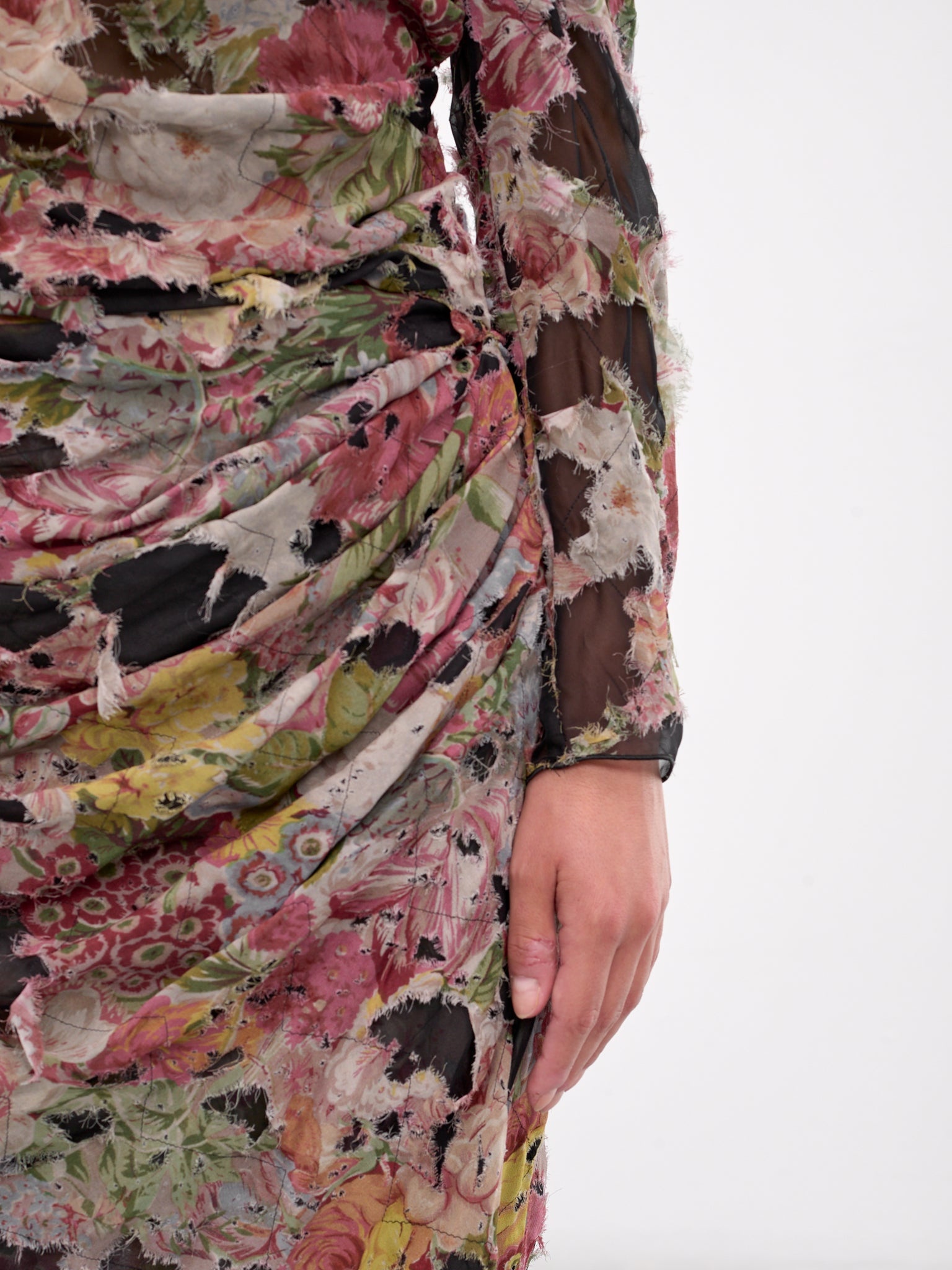 Distressed Midi Dress - 4