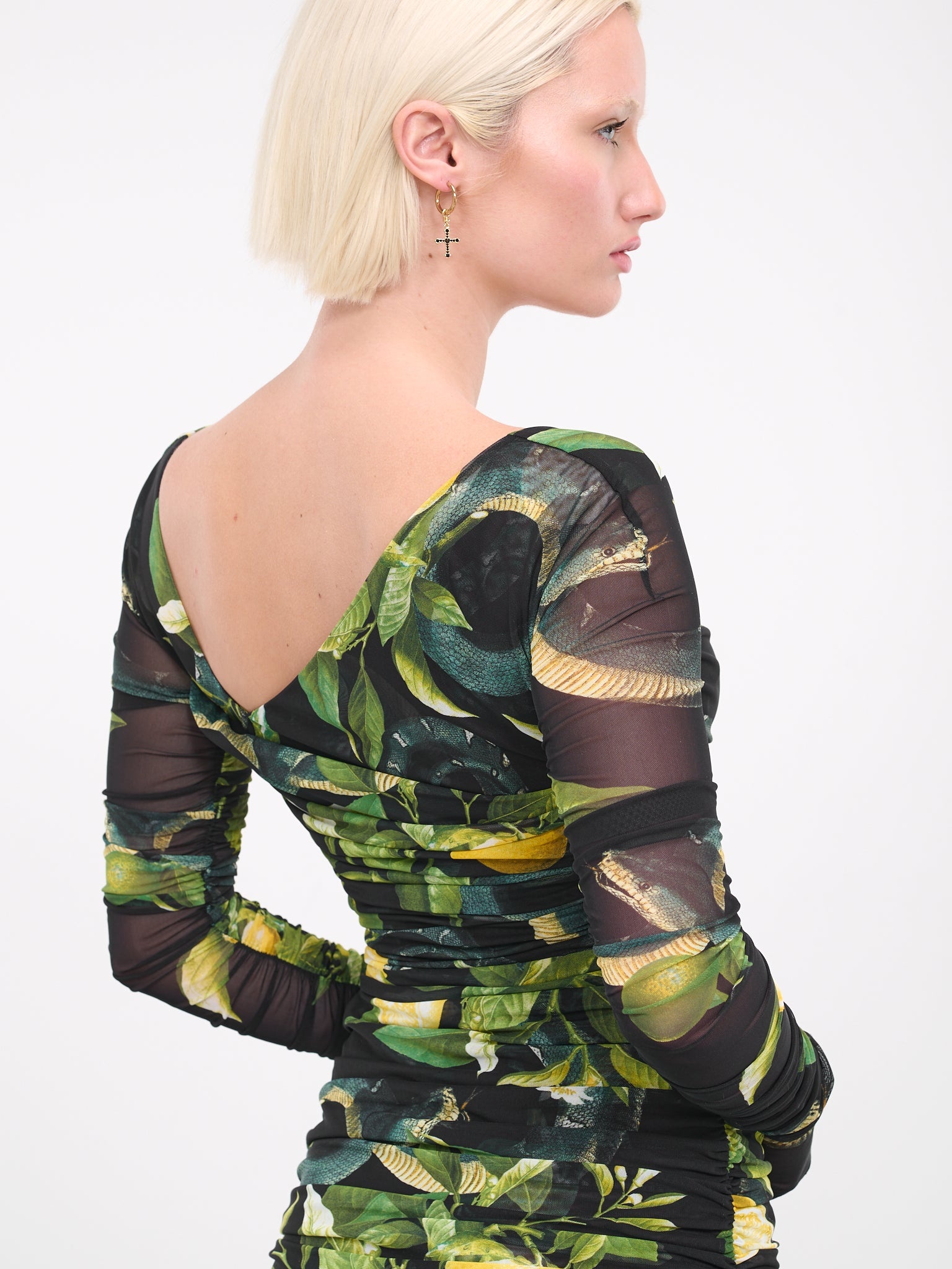 Lemon Print Dress - 5
