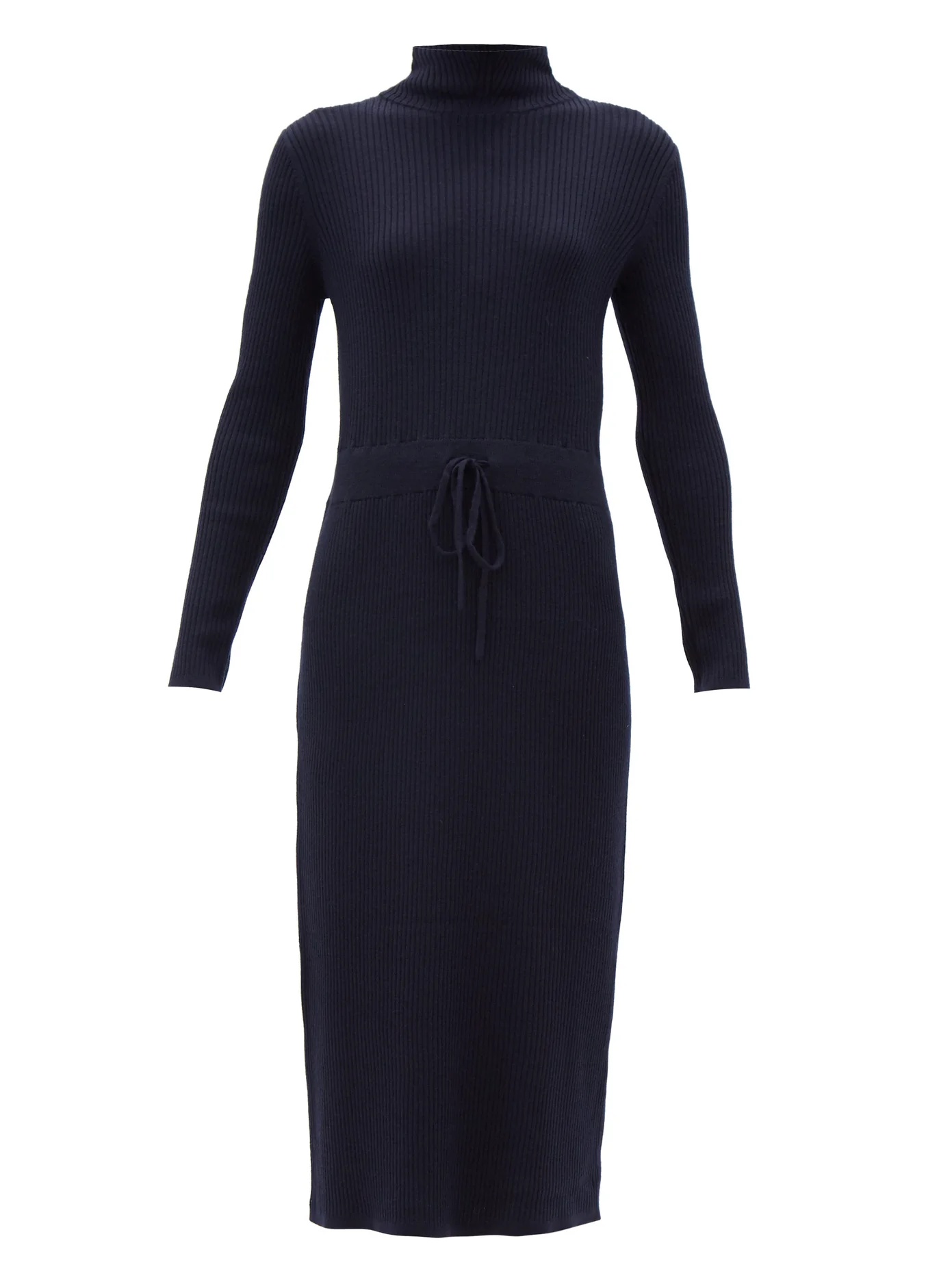 Alma roll-neck merino-wool knitted dress - 1