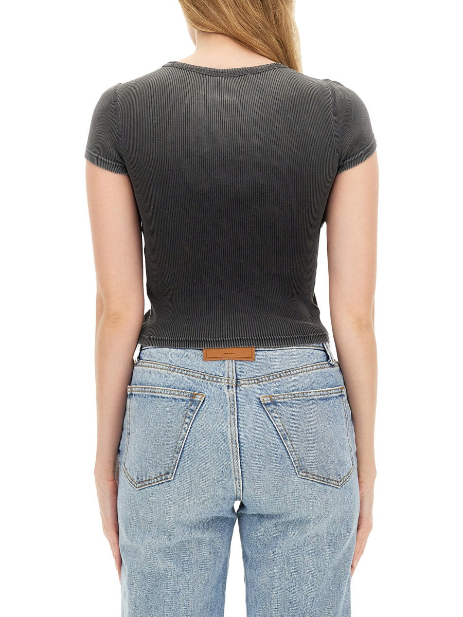 Alexander Wang Women Rhinestone Logo T-Shirt - 3