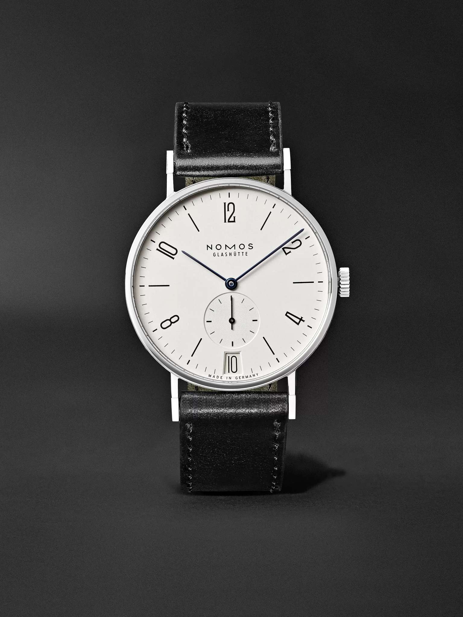 Tangente 38mm Datum Stainless Steel and Leather Watch, Ref. No. 130 - 1