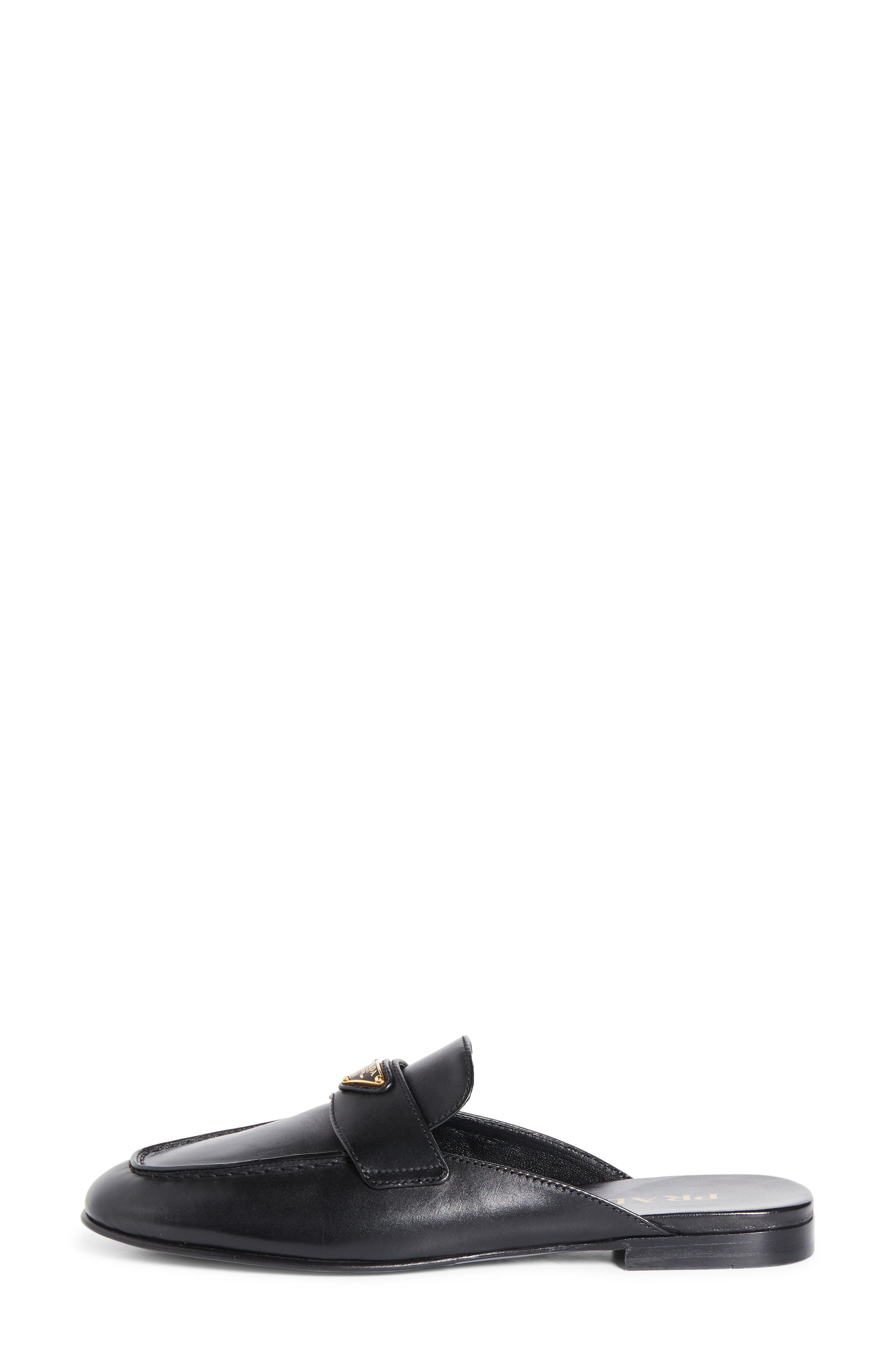 Prada Logo Loafer Mule in Nero at Nordstrom - 3