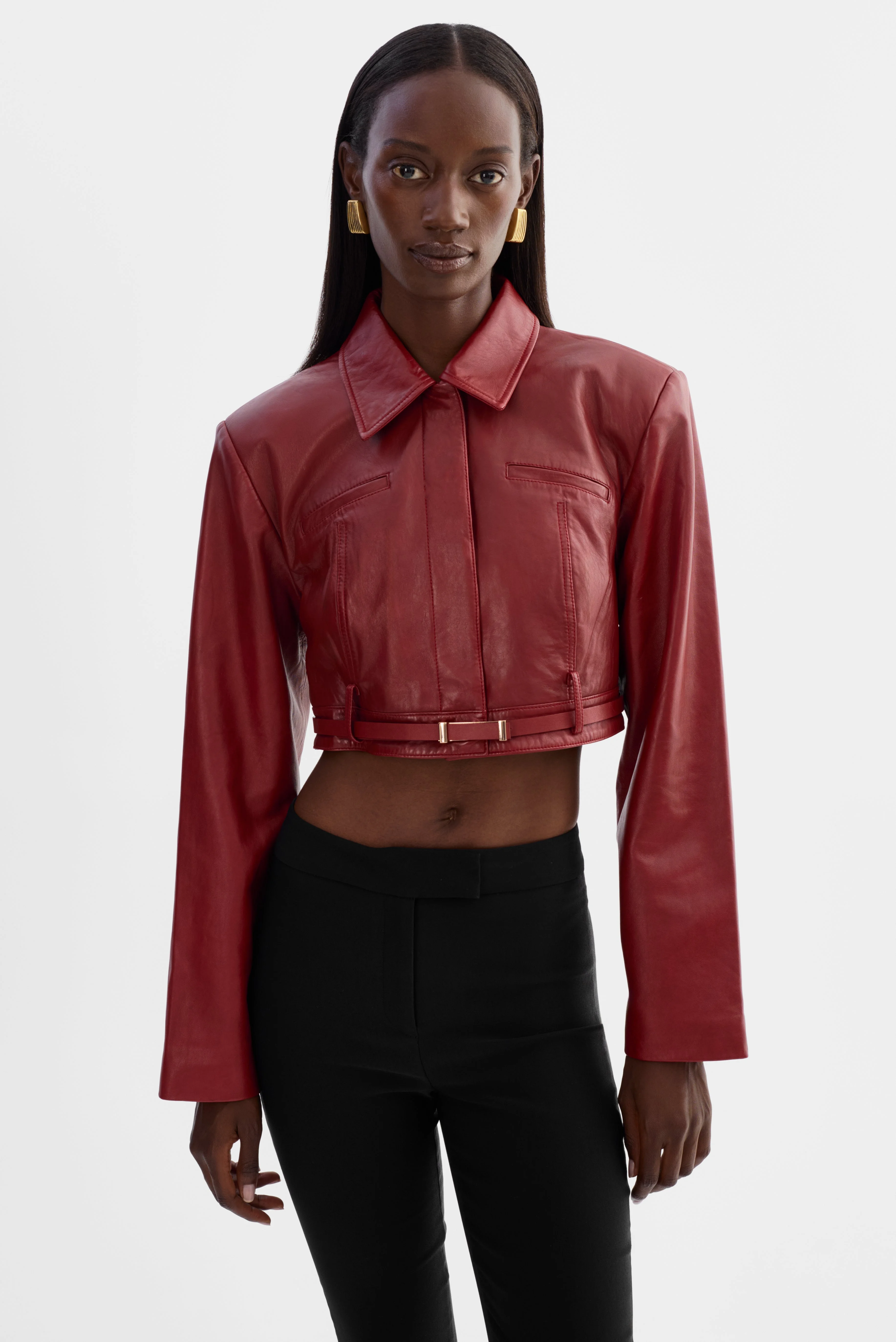 GIA | Cropped Leather Jacket - 1