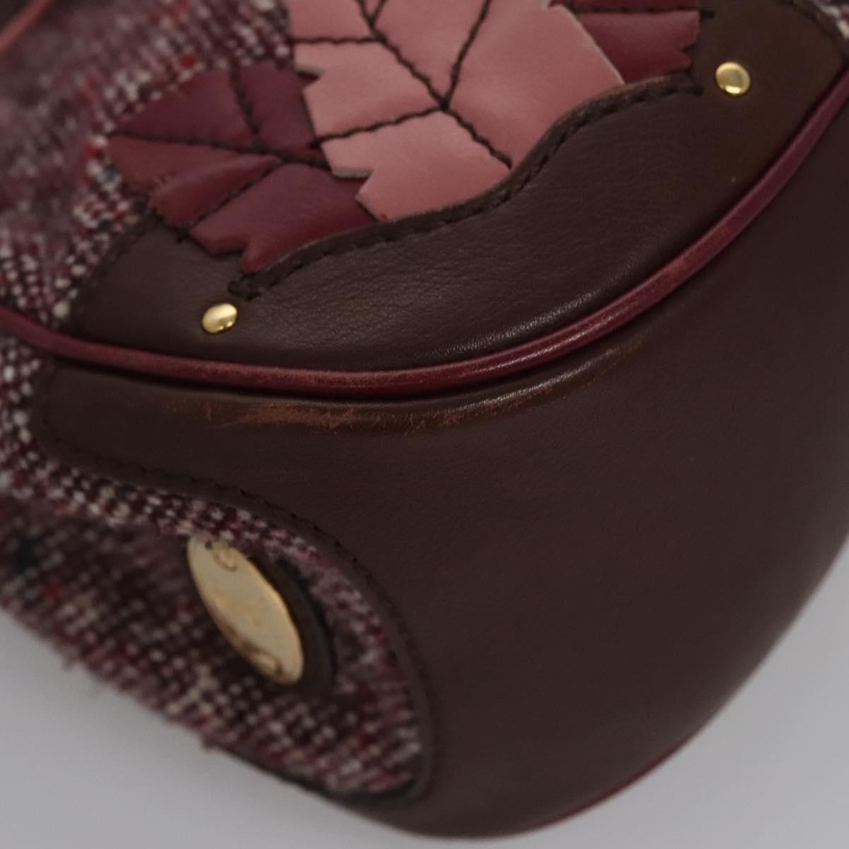CELINE Hand Bag Wool Leather Gold Brown - 9