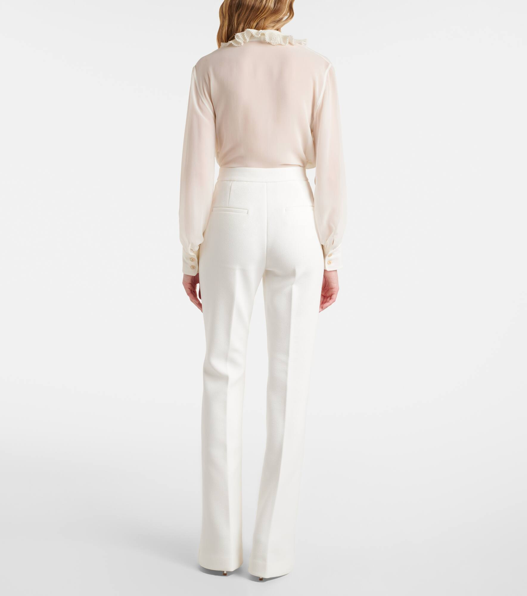 Rory high-rise crêpe flared pants - 3