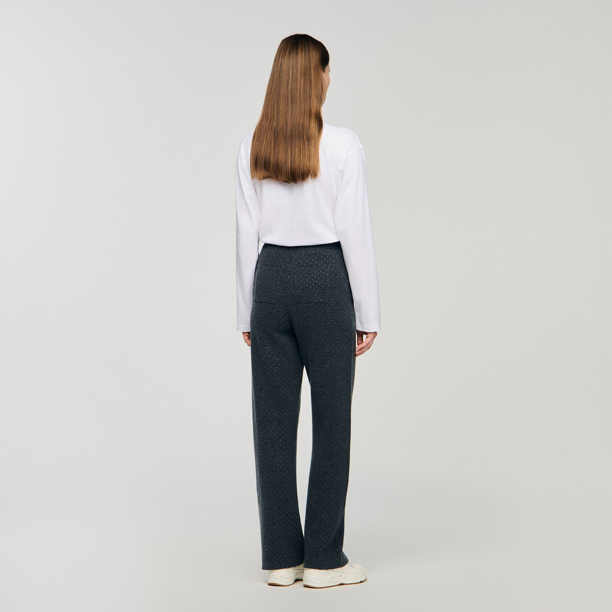 KNIT RHINESTONE-COVERED PANTS - 5