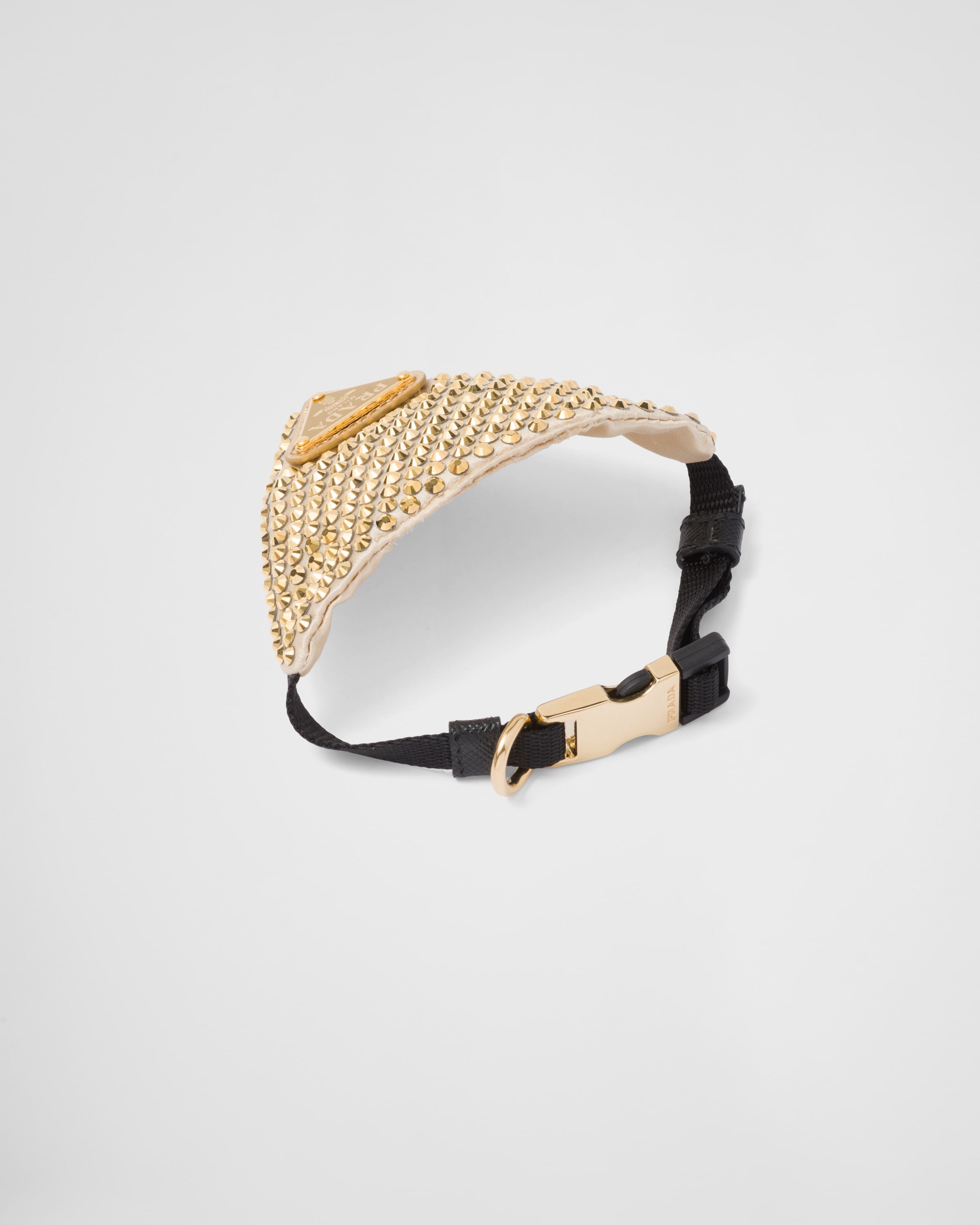 Crystal-studded satin pet collar - 2