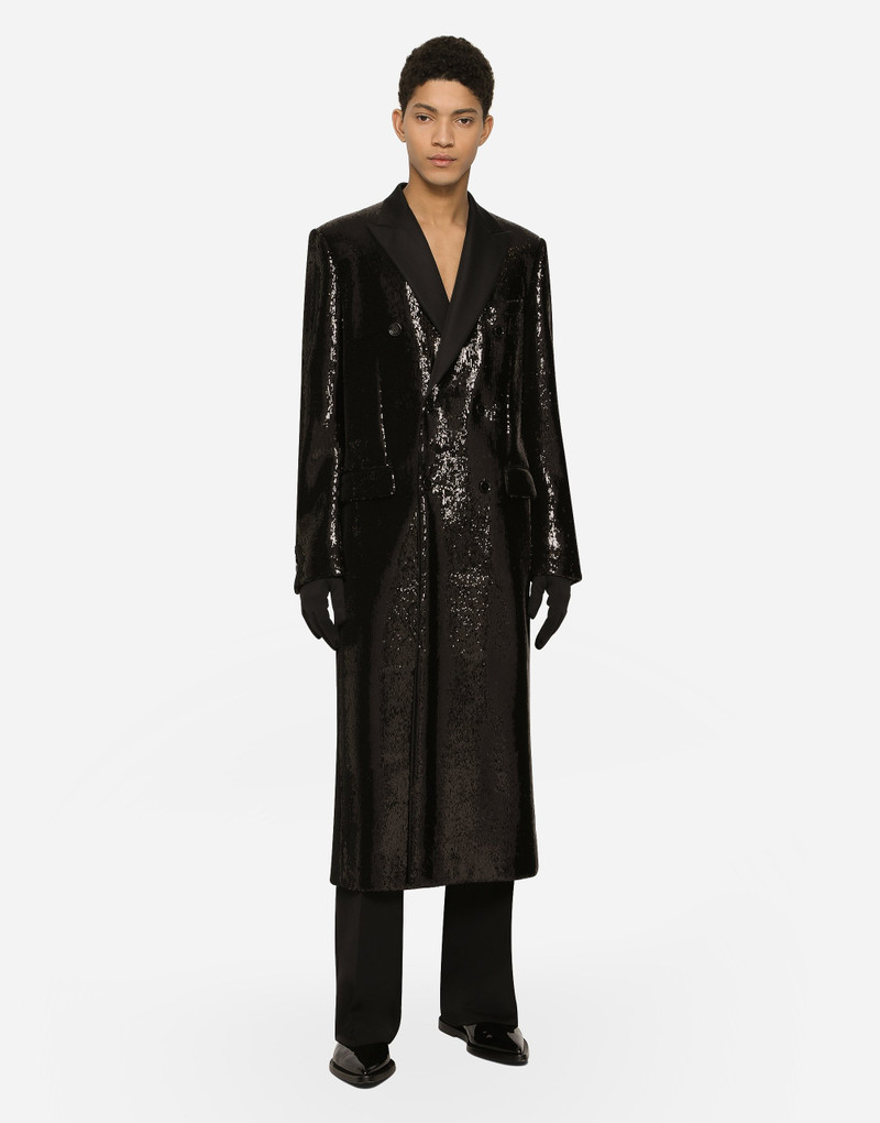 Dolce & Gabbana Sequined double-breasted coat outlook