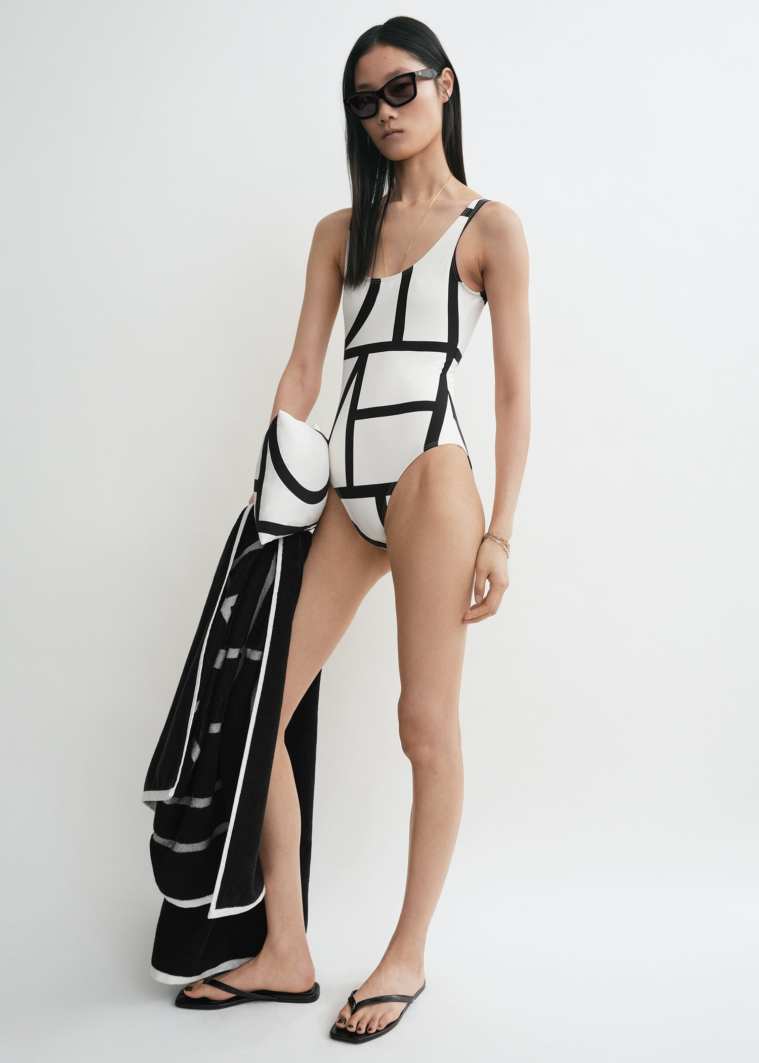 Monogram swimsuit tofu - 3