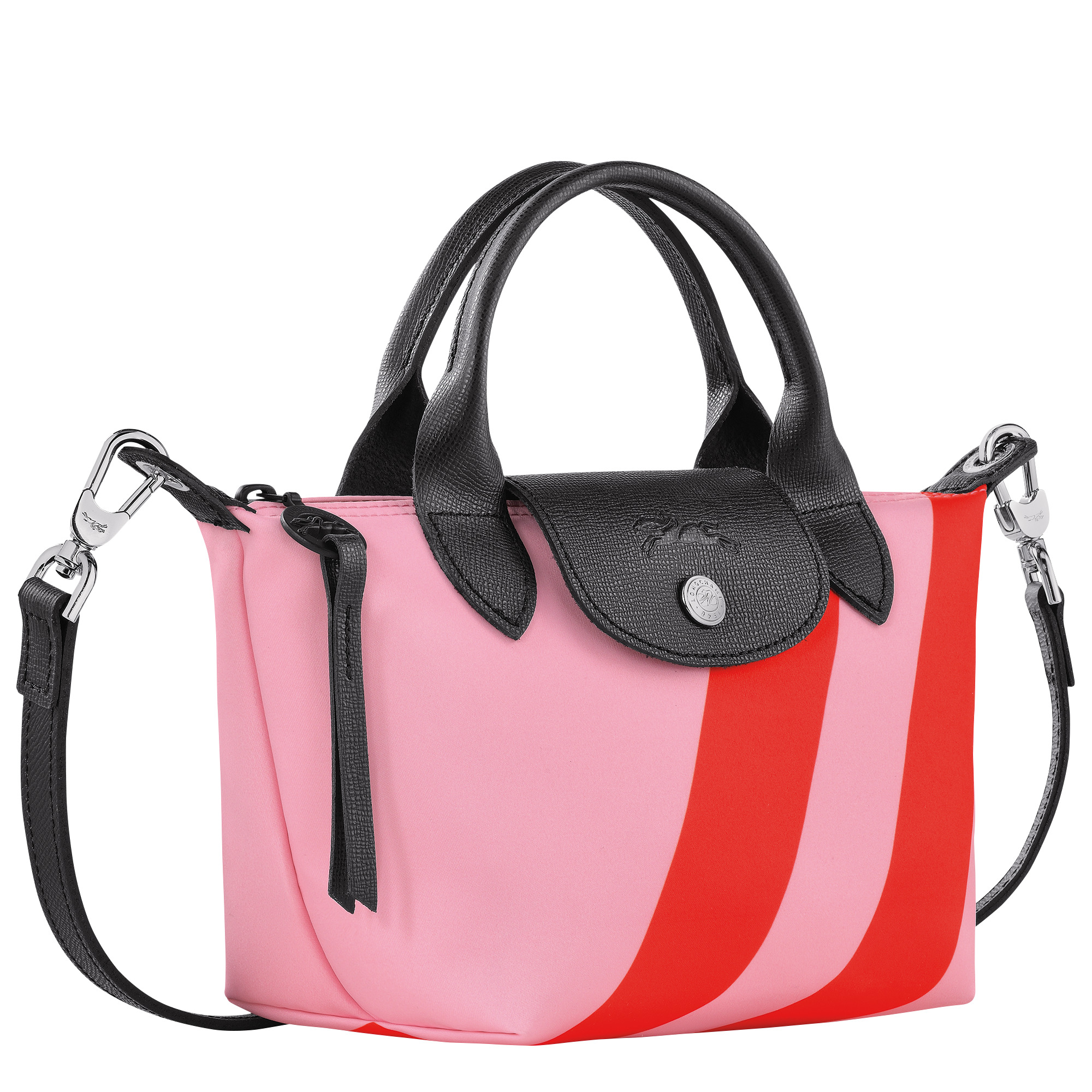 Longchamp Le Pliage Collection XS Handbag Pink/Orange - Canvas 