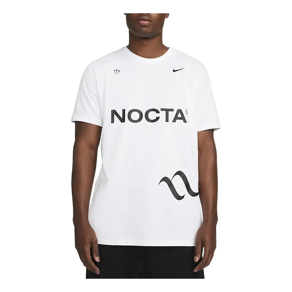 Men's Nike Alphabet Pattern Printing Round Neck Pullover Short Sleeve White T-Shirt DM1724-100 - 1