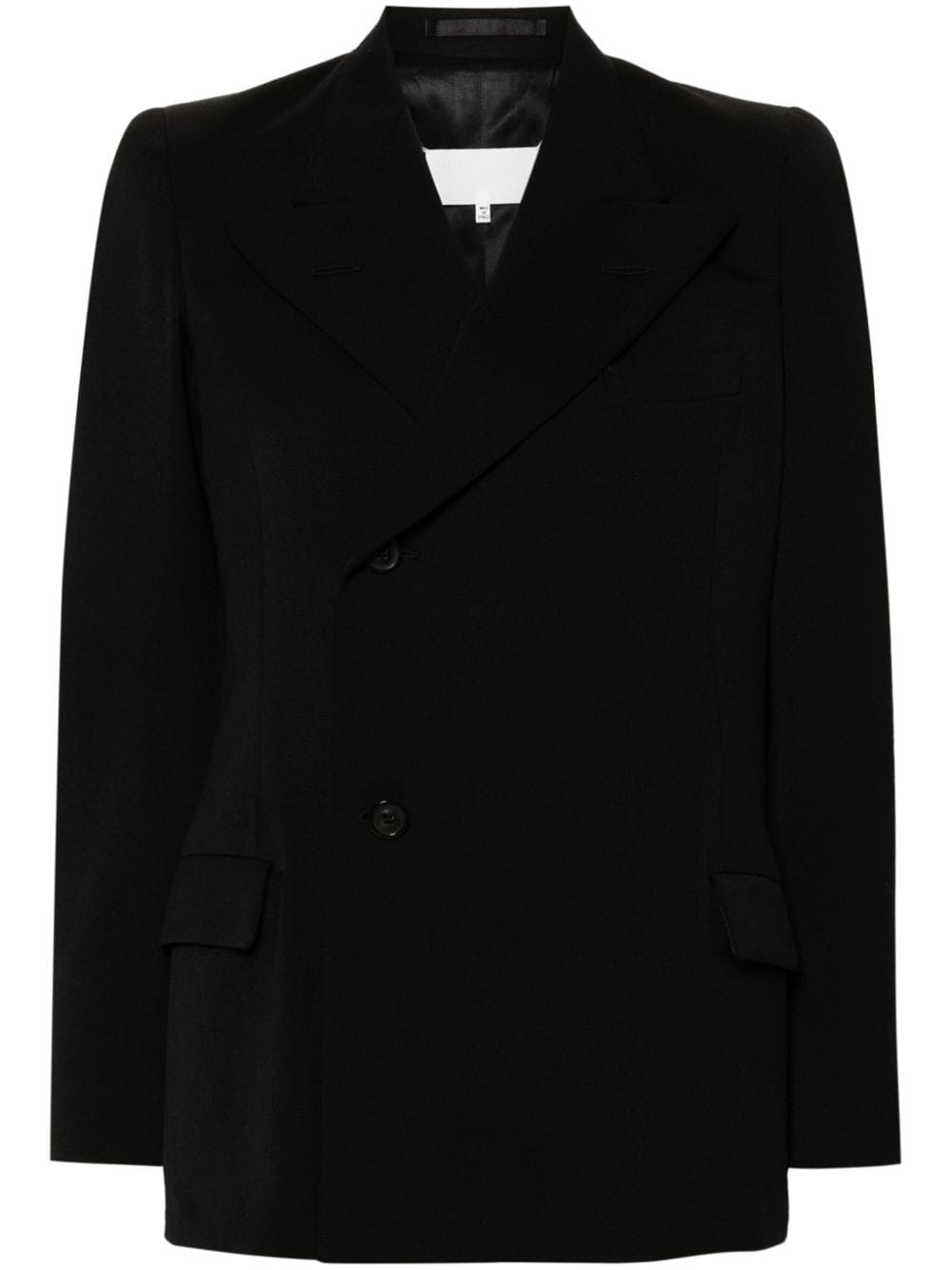 off-centre wool blazer - 1