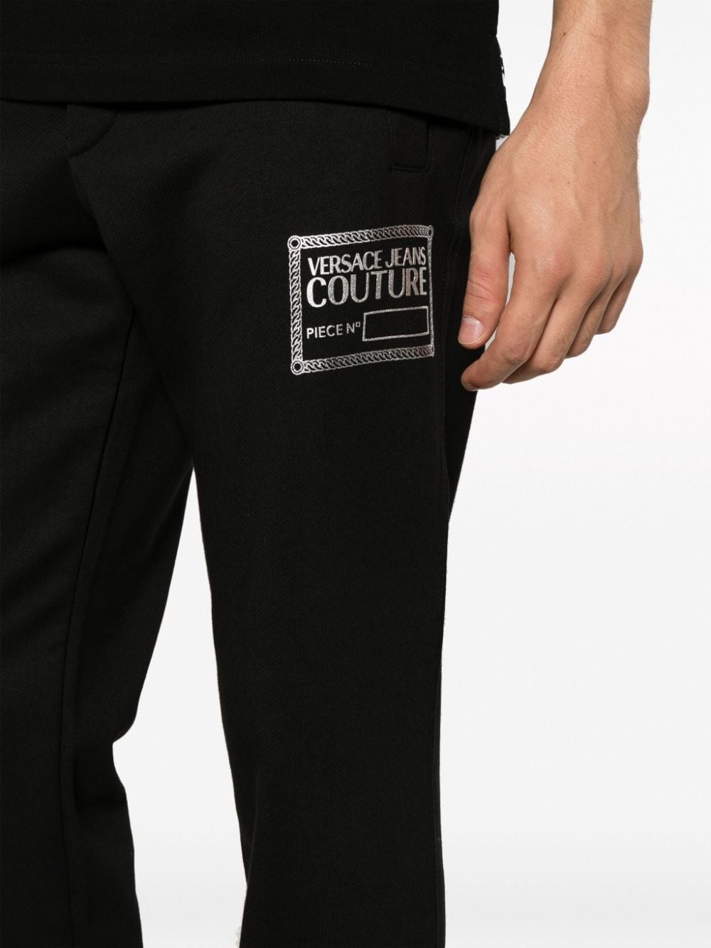 logo-print cotton track pants - 5