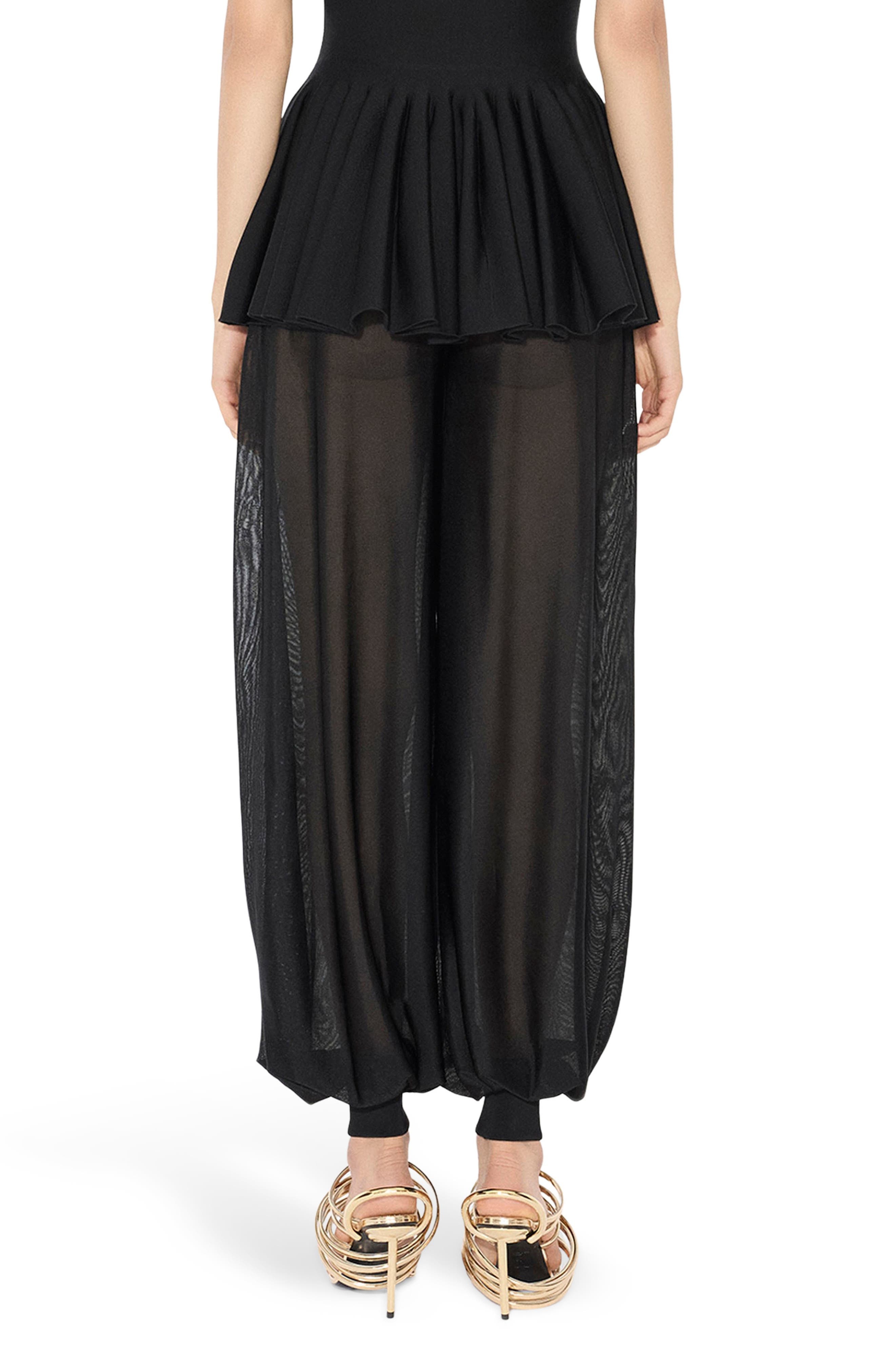 Alaïa Sheer Balloon Pants in Noir Alaia at Nordstrom - 2