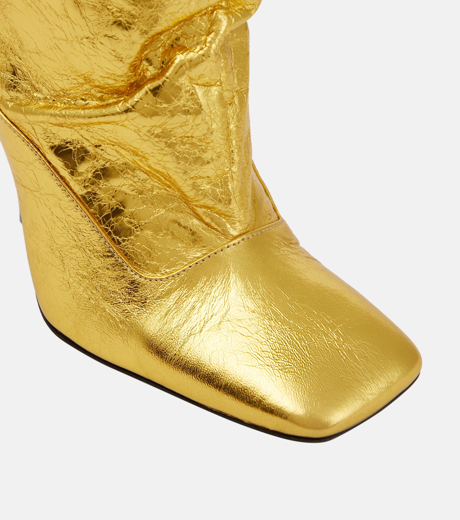 Sienna crinkled laminated leather knee-high boots 105mm - 6