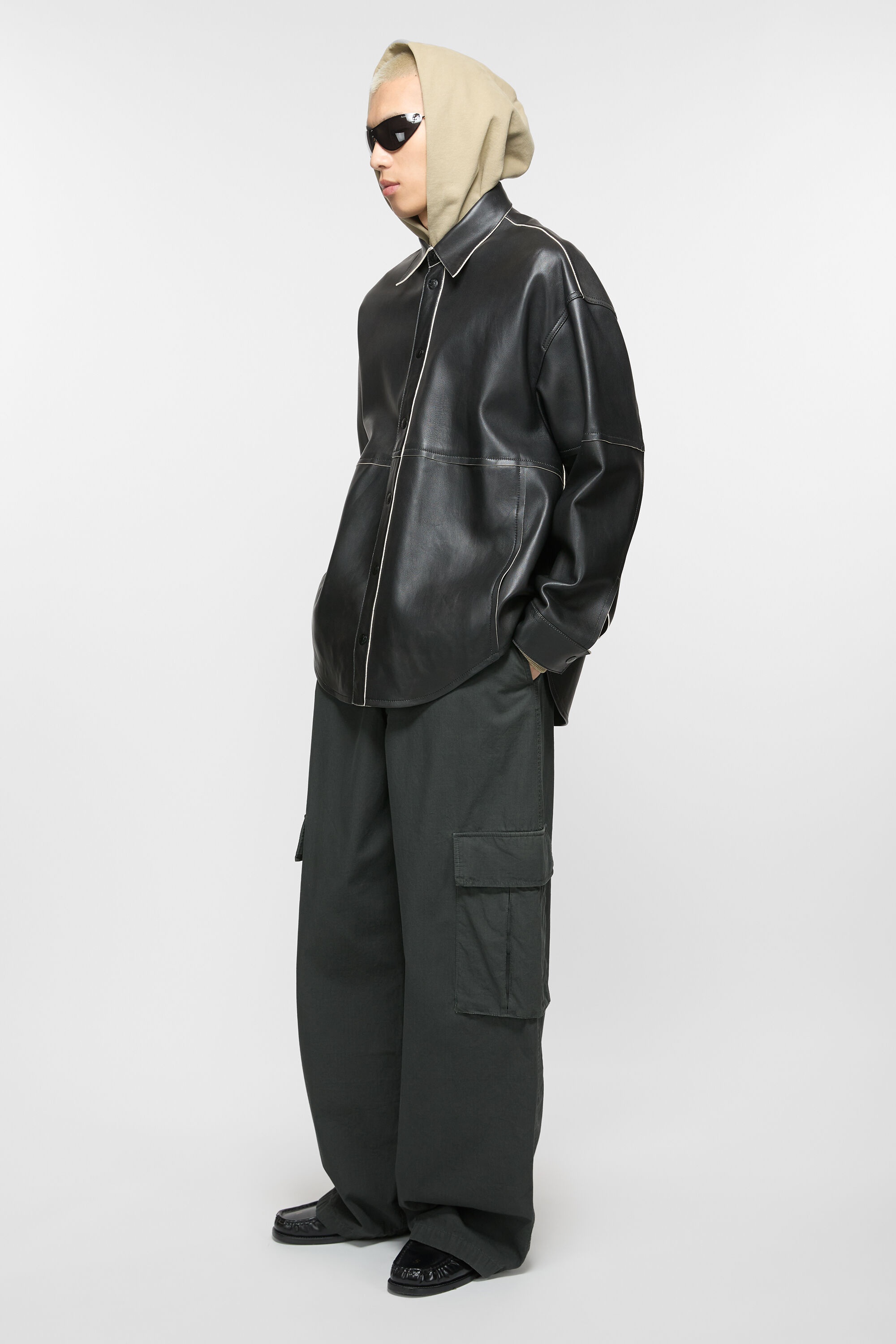 Ripstop cargo trousers - Faded black - 4