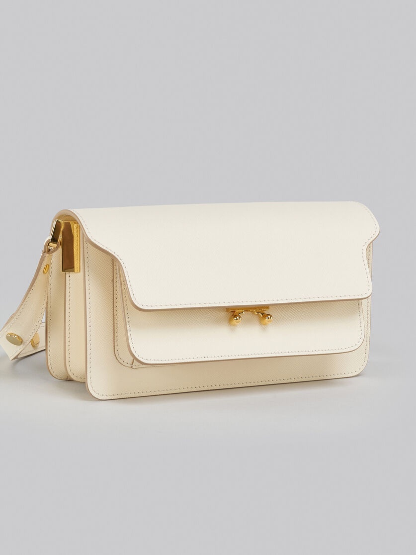 TRUNK BAG E/W IN WHITE SAFFIANO LEATHER - 5