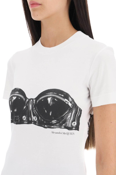 Alexander McQueen T-SHIRT WITH BUSTIER PRINT outlook