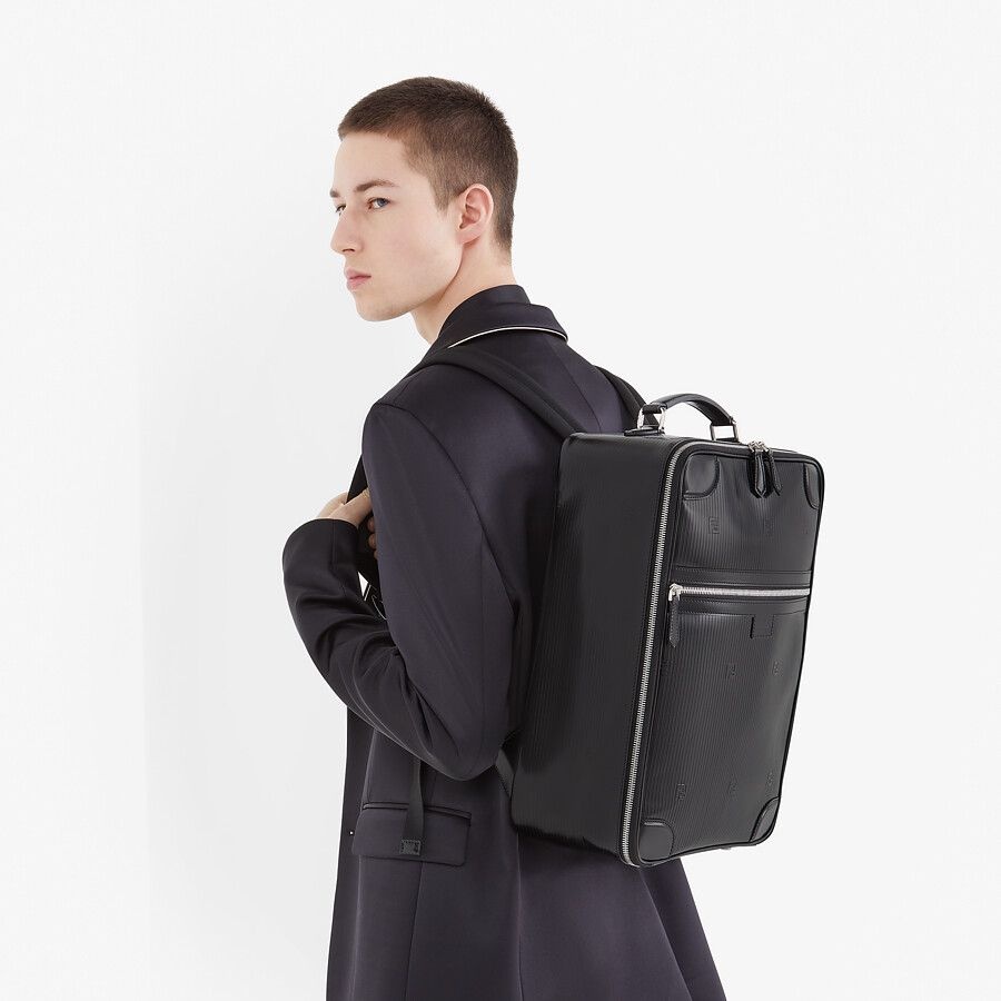 Black leather backpack - 6