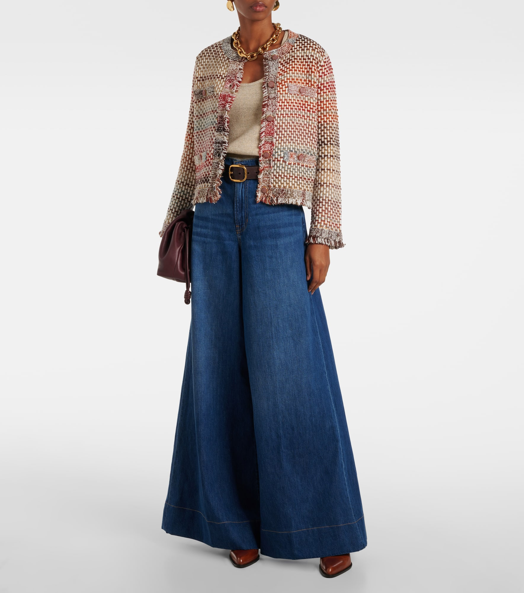 Sariyah cotton and wool-blend knit jacket - 2