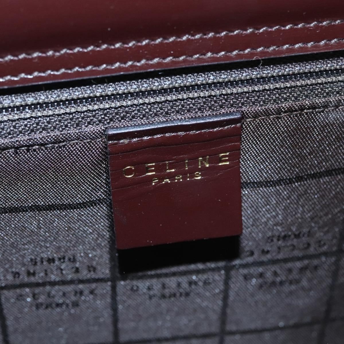 CELINE Hand Bag Leather Brown Gold - 15