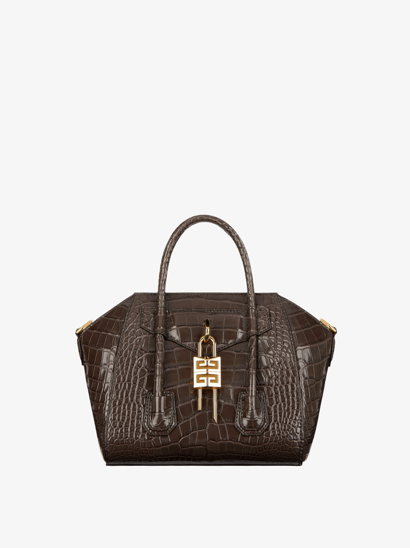 MINI ANTIGONA LOCK BAG IN CROCODILE 1