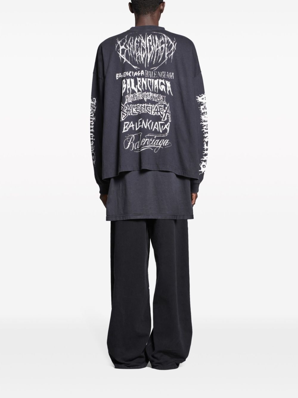 BALENCIAGA グラフィティ Tシャツ L ブラック バレンシアガ BALENCIAGA Tシャツ カットソー ブラック