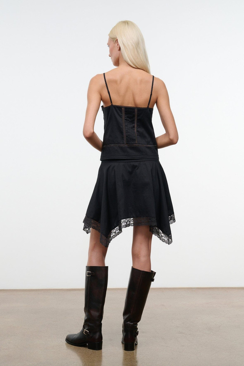 STAUD LAYLA SKIRT BLACK 5