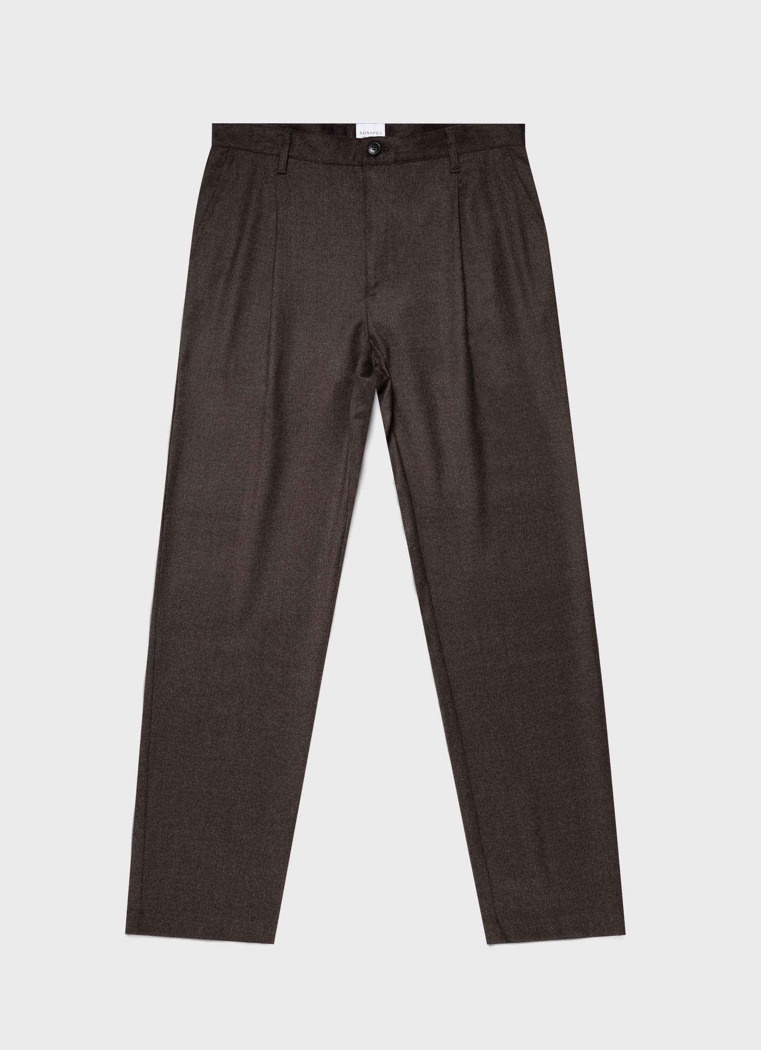 Pleated Wool Flannel Trouser - 1