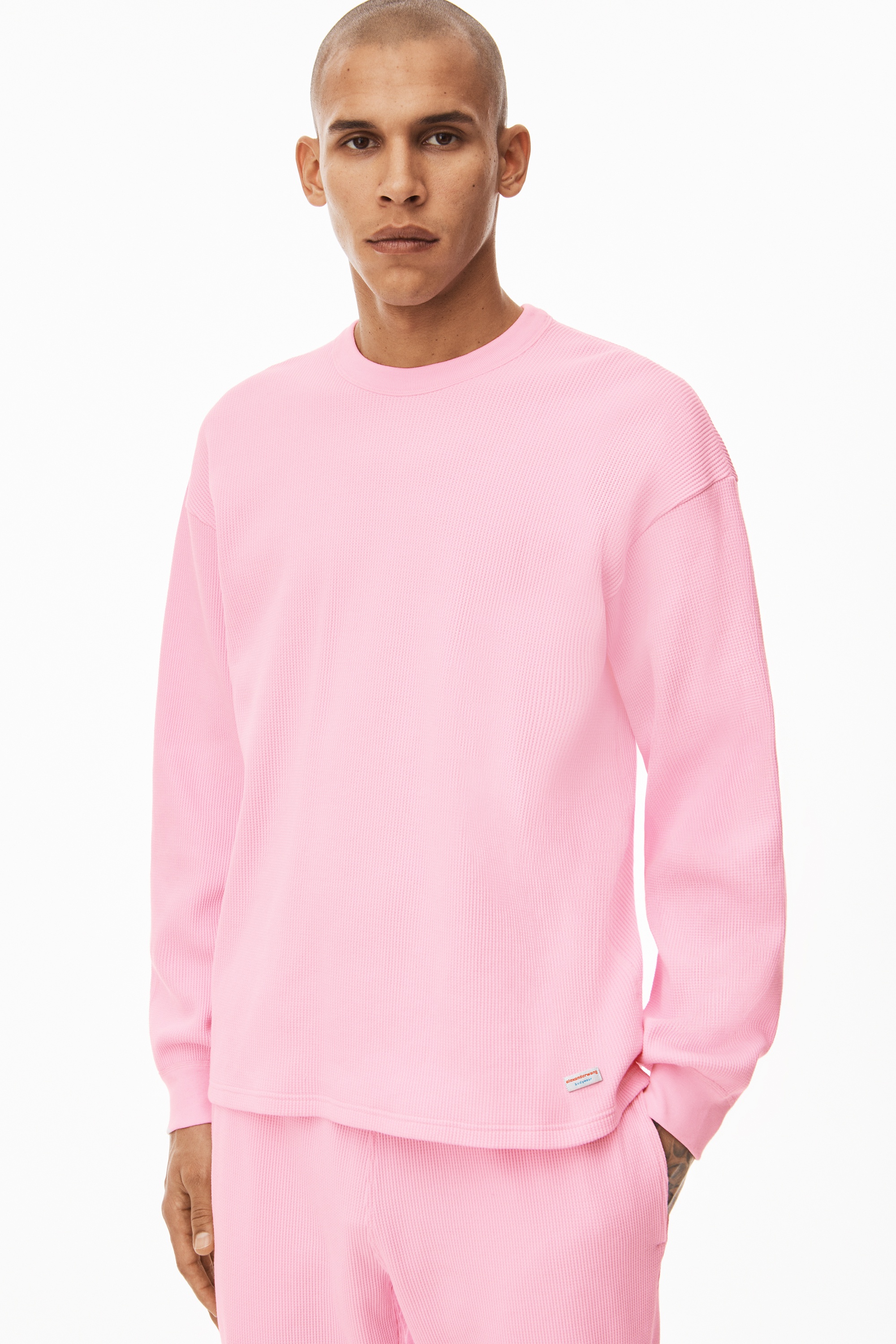 UNISEX LONG SLEEVE IN COTTON WAFFLE THERMAL - 3
