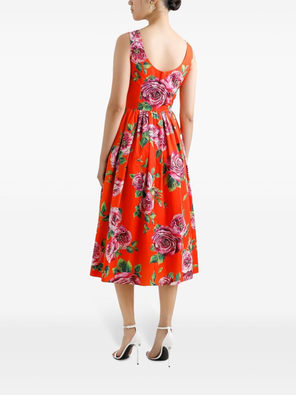 floral-print midi dress - 3