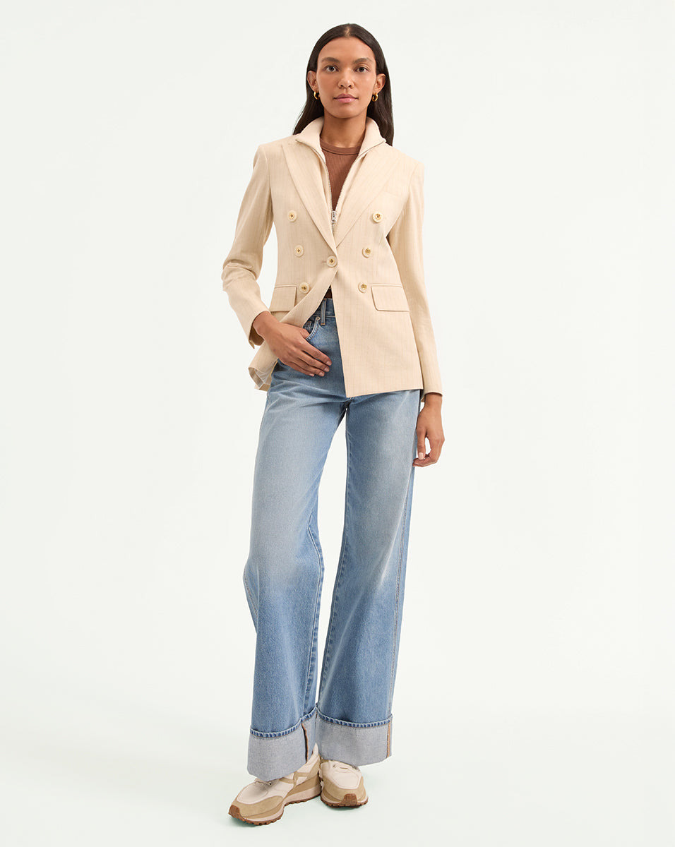 GAYA METALLIC PINSTRIPE DICKEY JACKET - 6