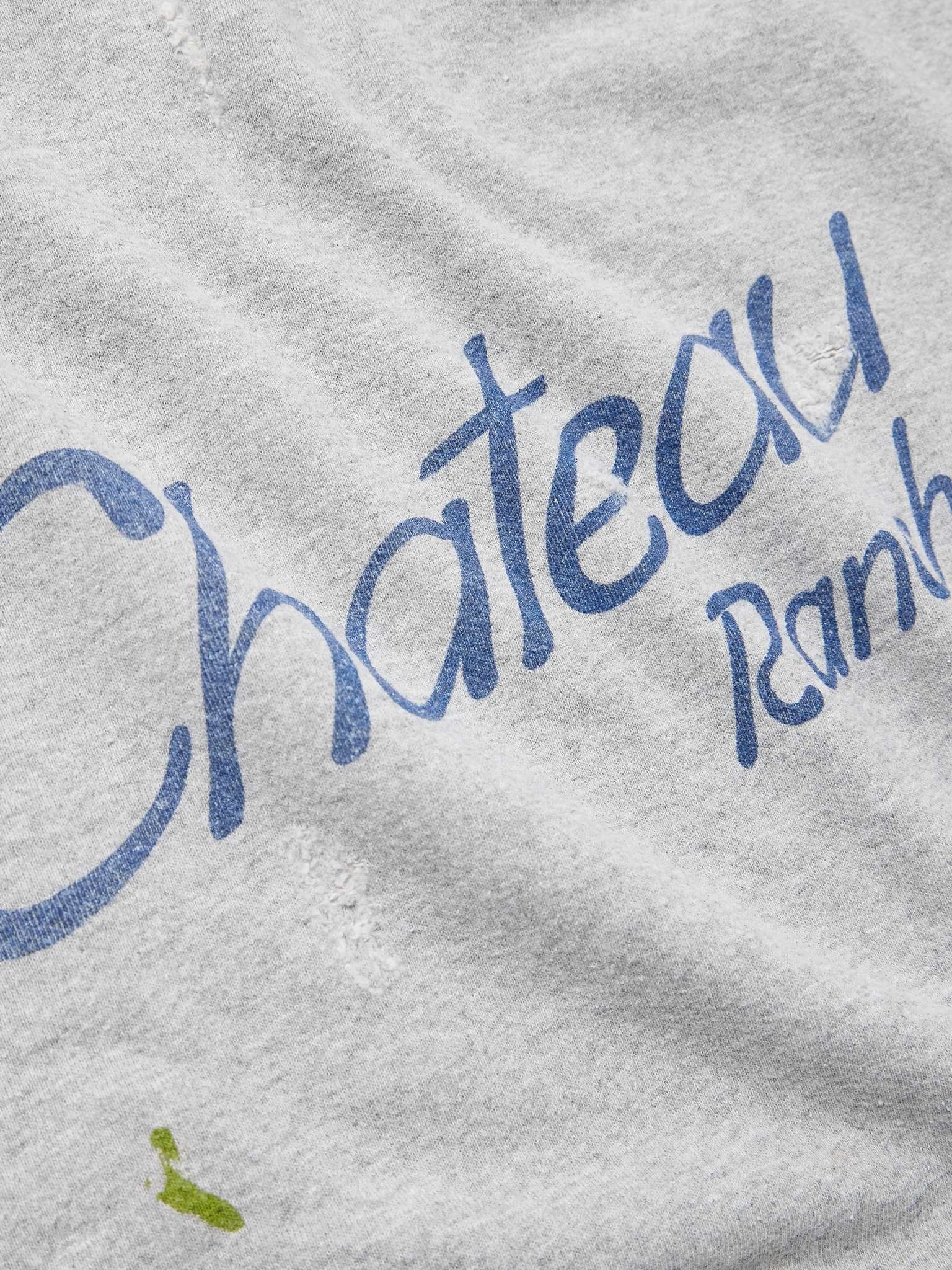 Chateau Ranch Distressed Paint-Splattered Printed Cotton-Blend Jersey Hoodie - 4