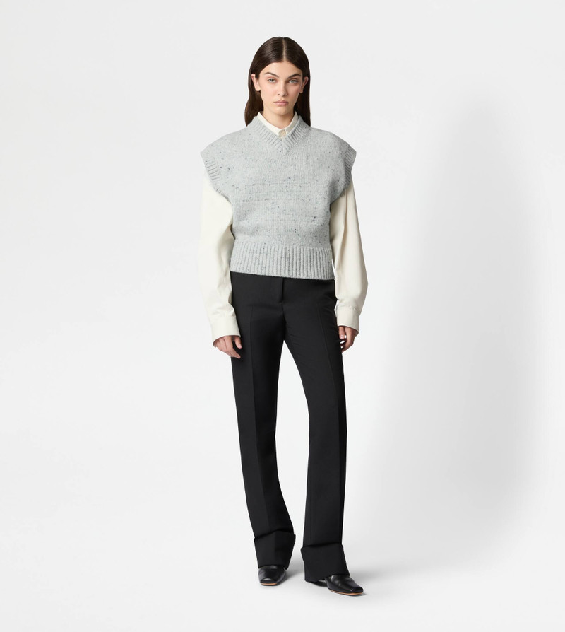Tod's CASHMERE BLEND VEST - SILVER outlook