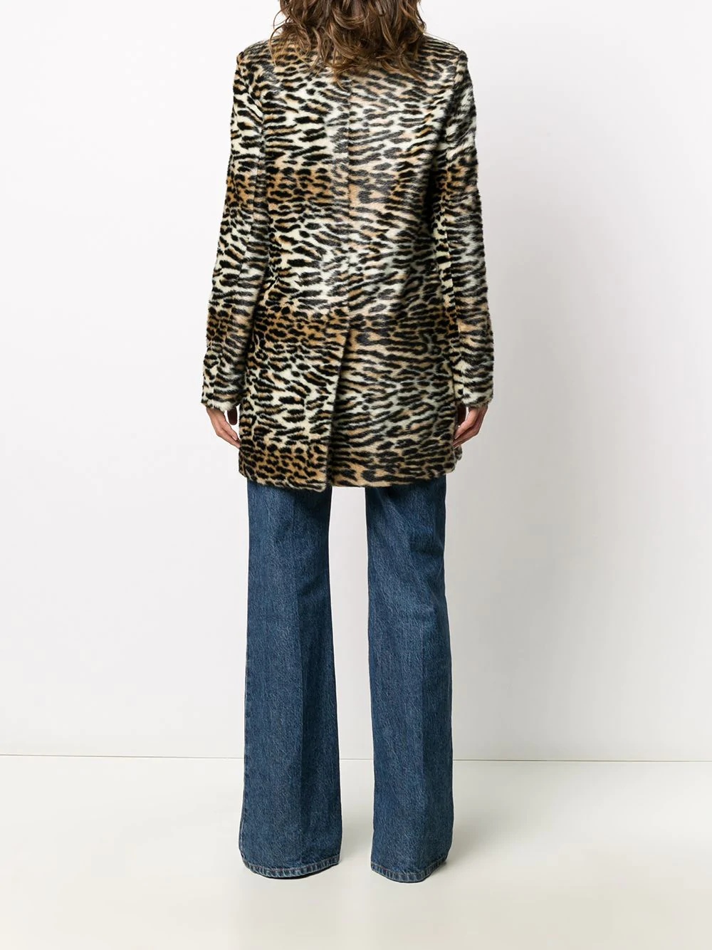 faux-fur lynx print coat - 4