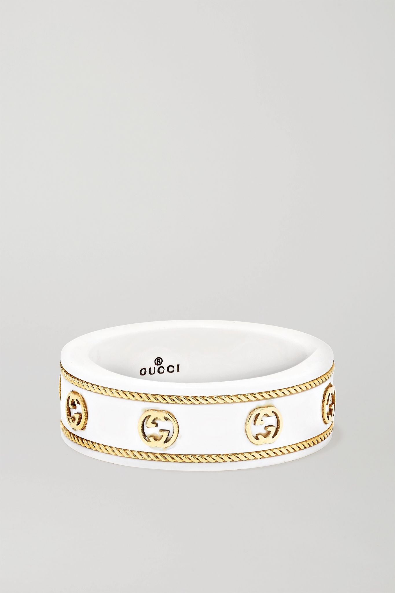 Icon 18-karat gold and zirconia ring - 1