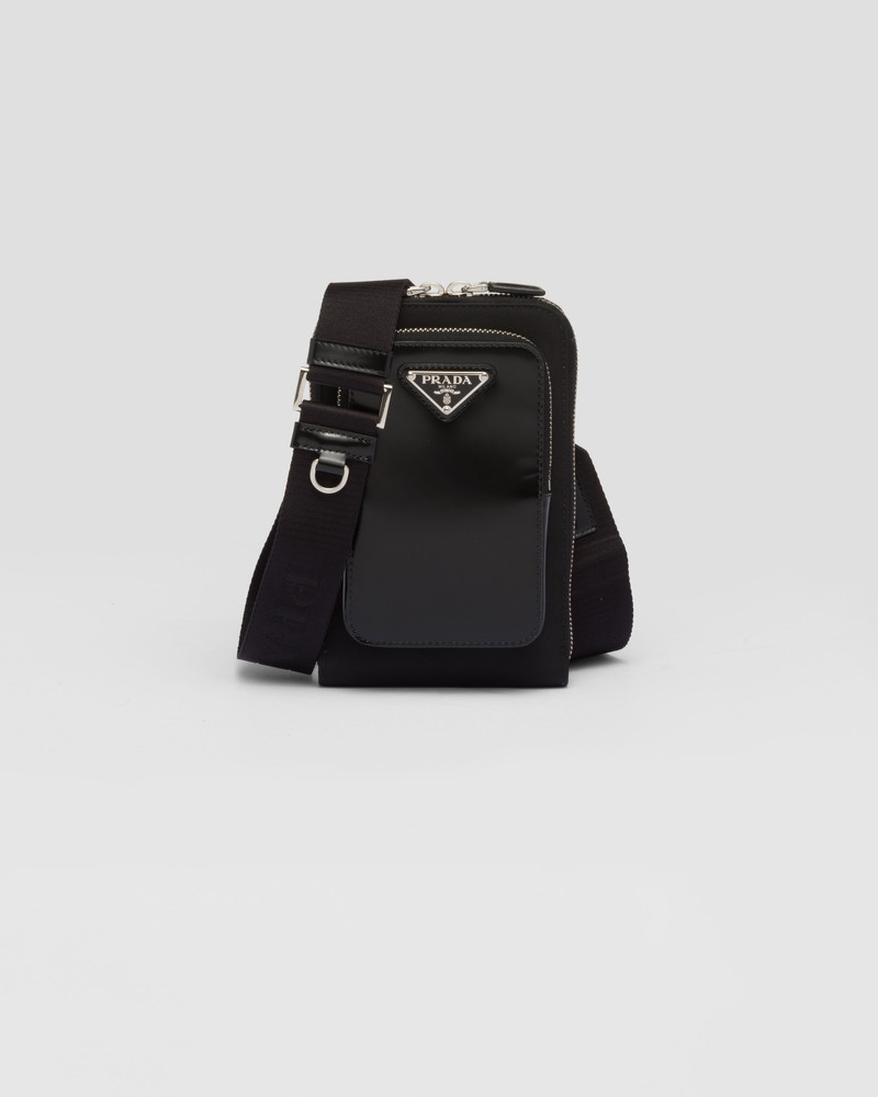 Re-Nylon and brushed leather smartphone case 1