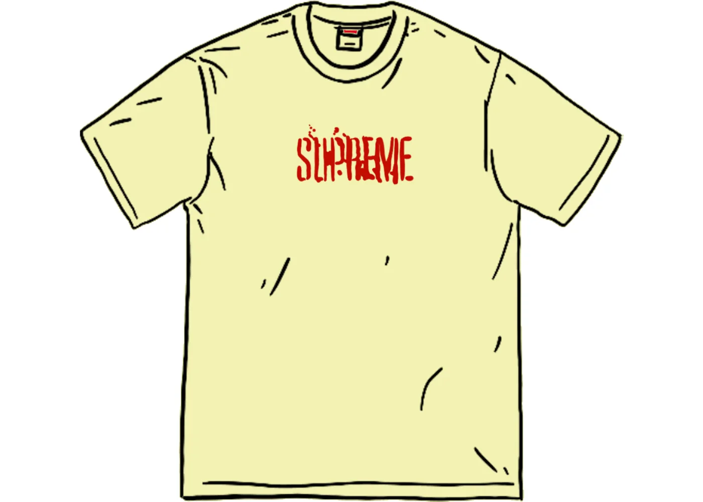 Supreme Splatter S/S Top Pale Yellow - 1