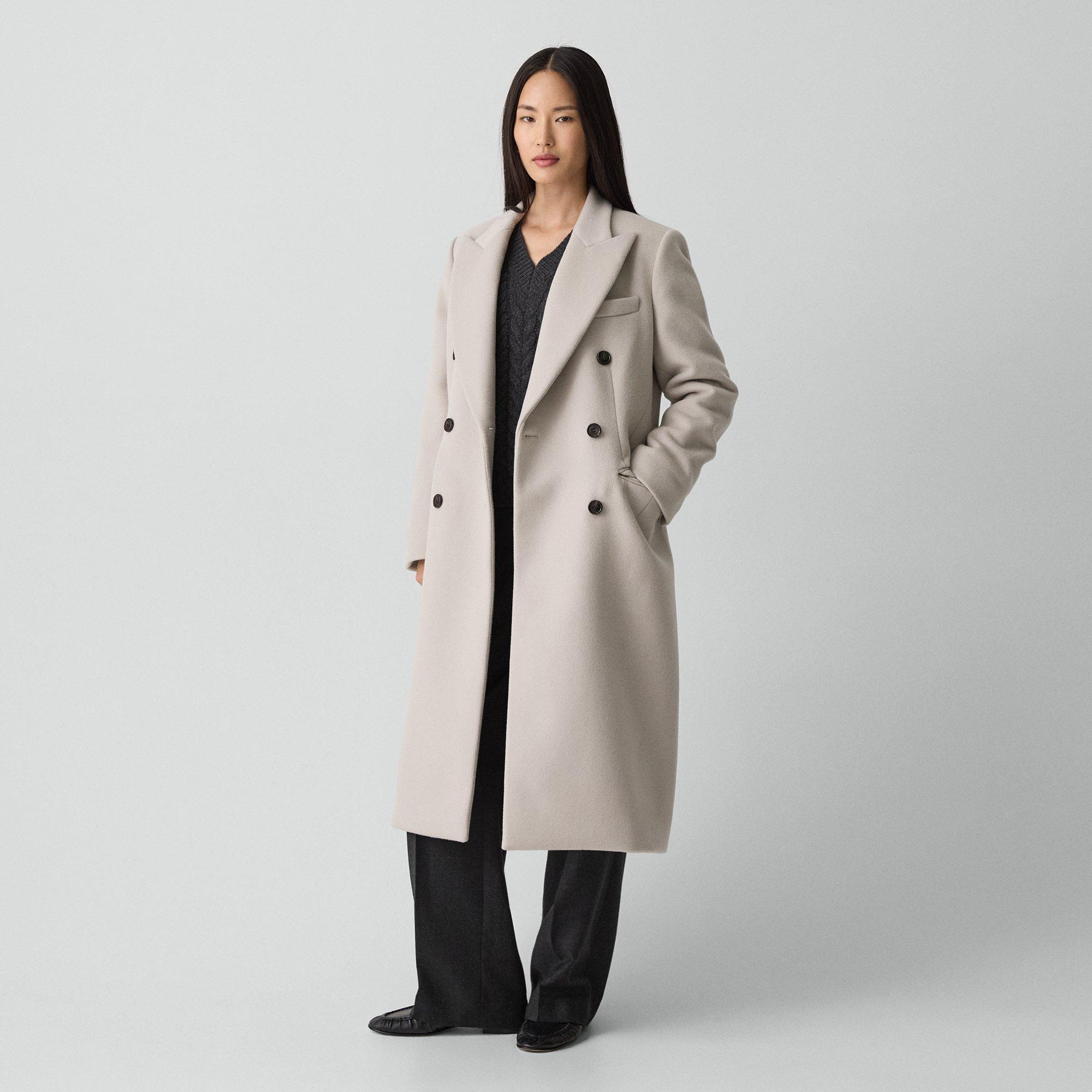 Double-Breasted Peacoat in Plush Melton - 3