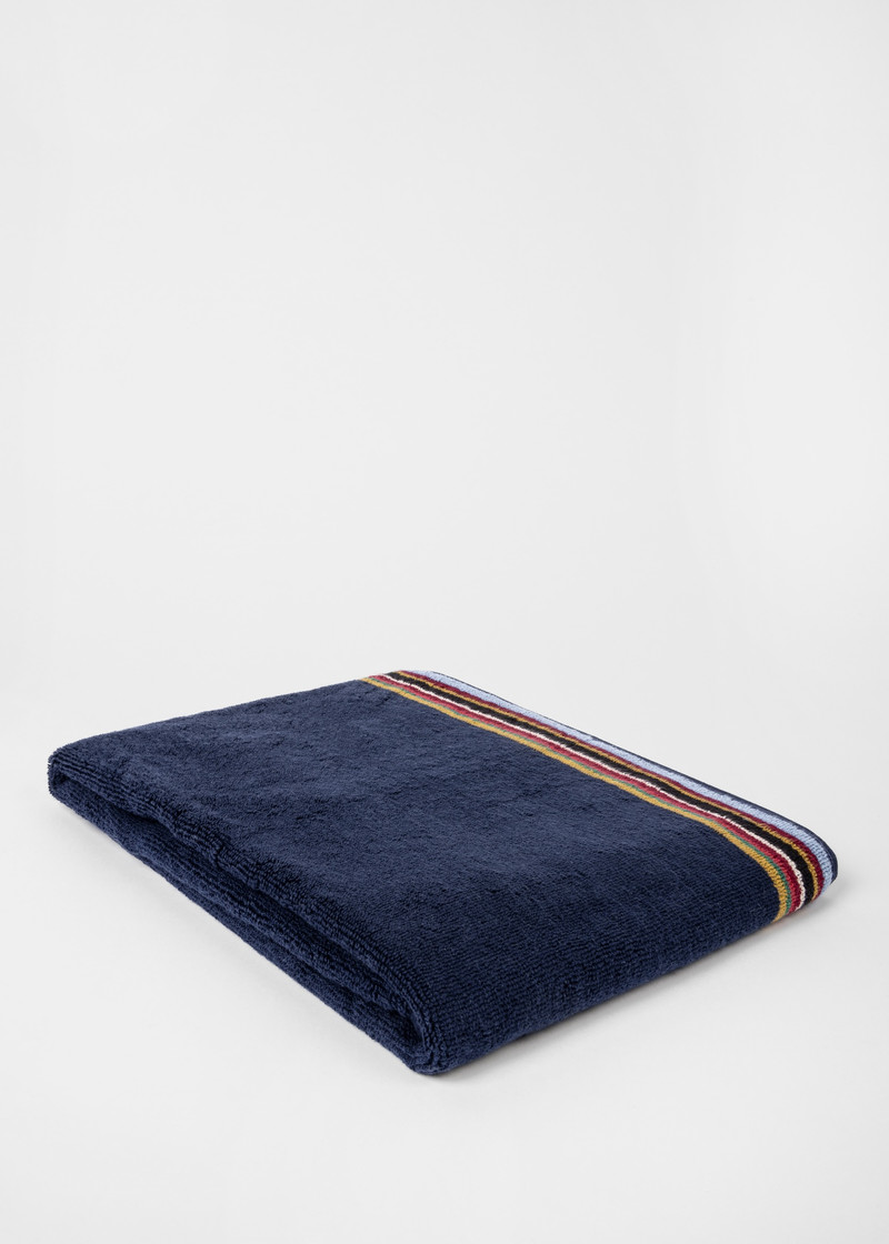 Navy 'Signature Stripe' Hand Towel 5