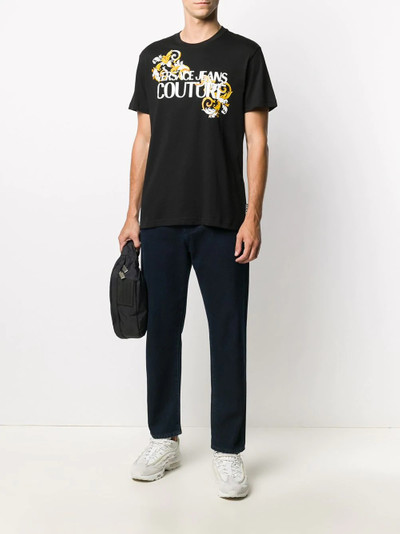 VERSACE JEANS COUTURE Logo Baroque-print cotton T-shirt outlook