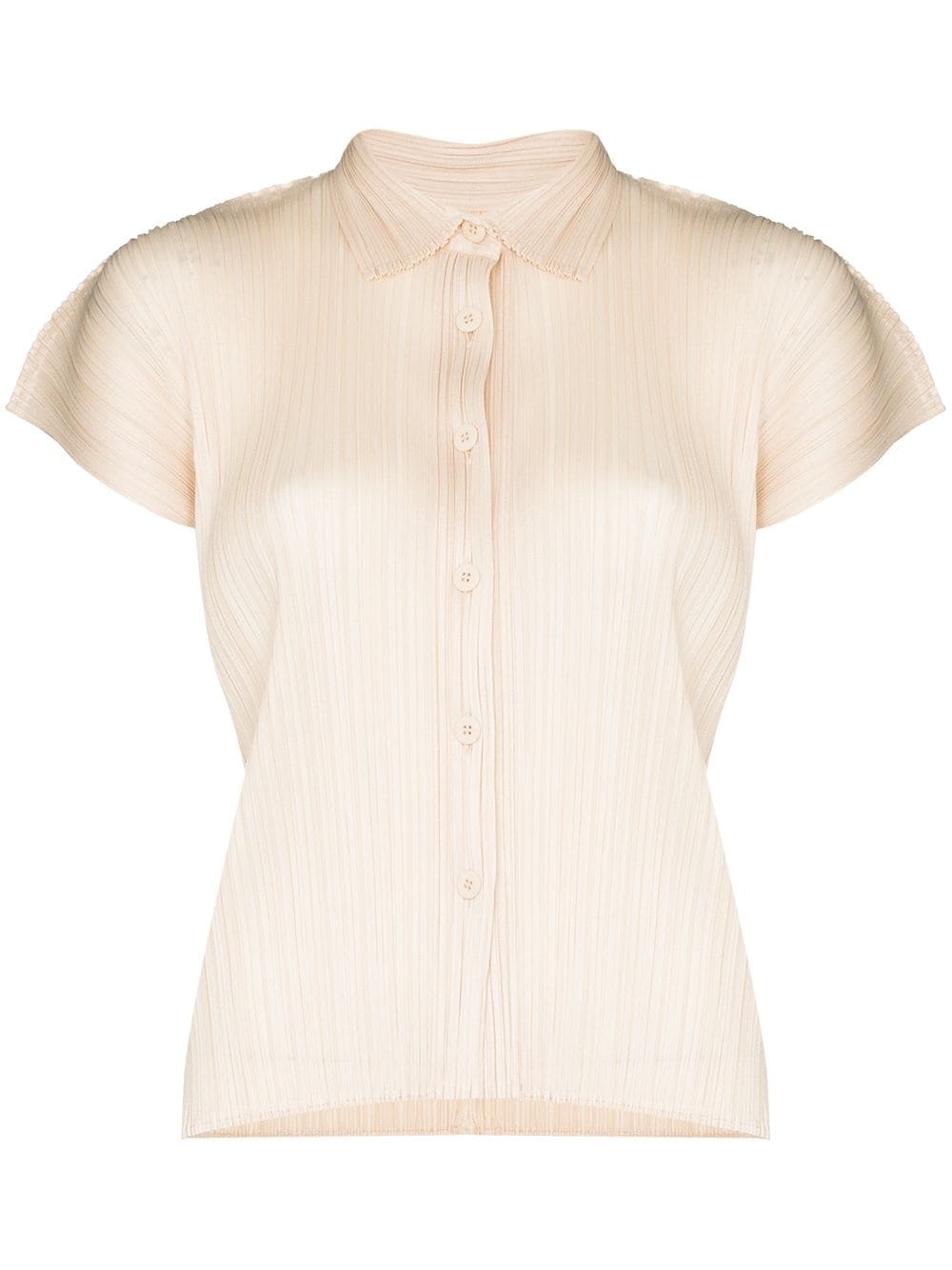 plissé short-sleeve shirt - 1