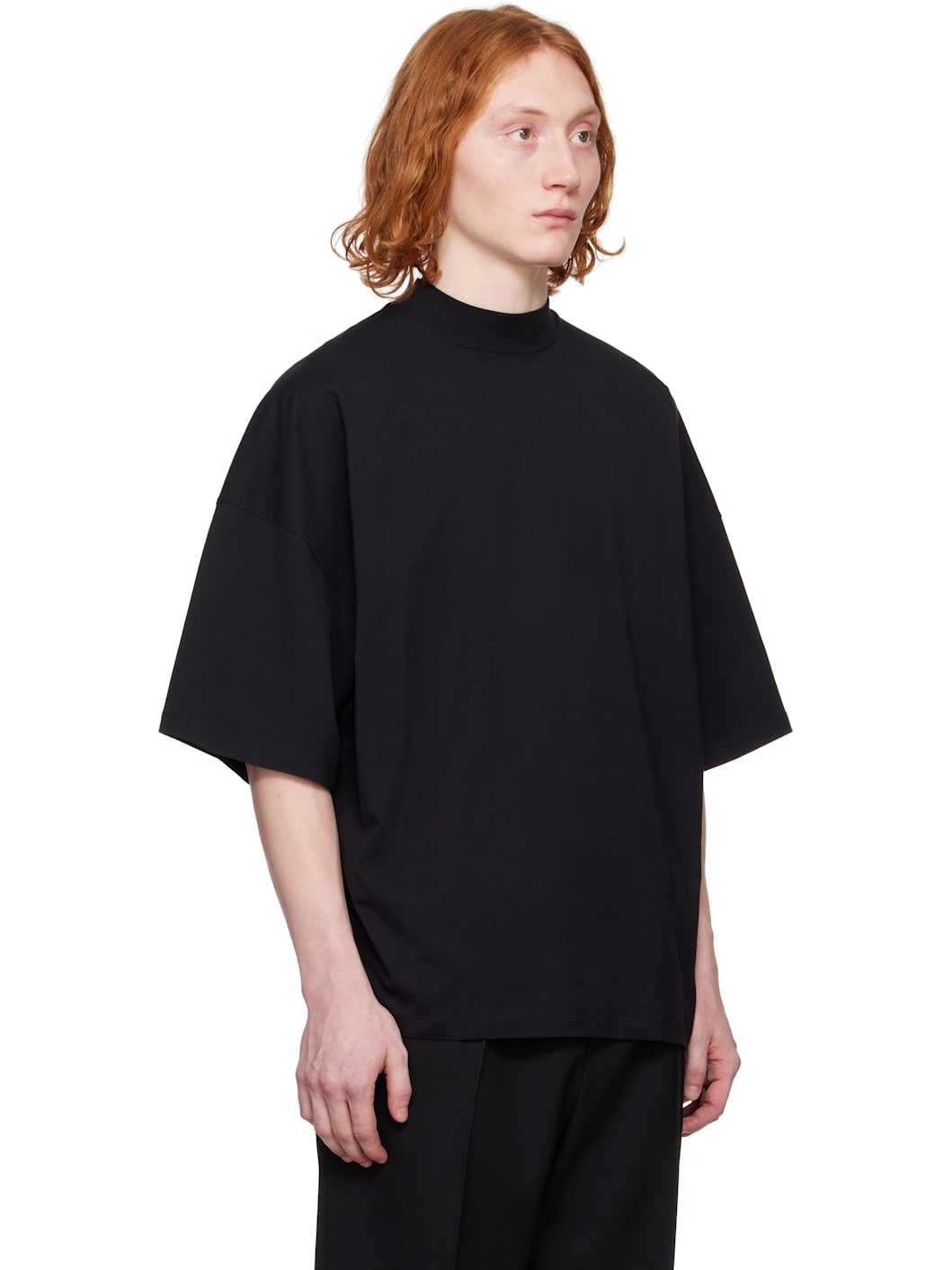 Black Mock Neck T-shirt - 2