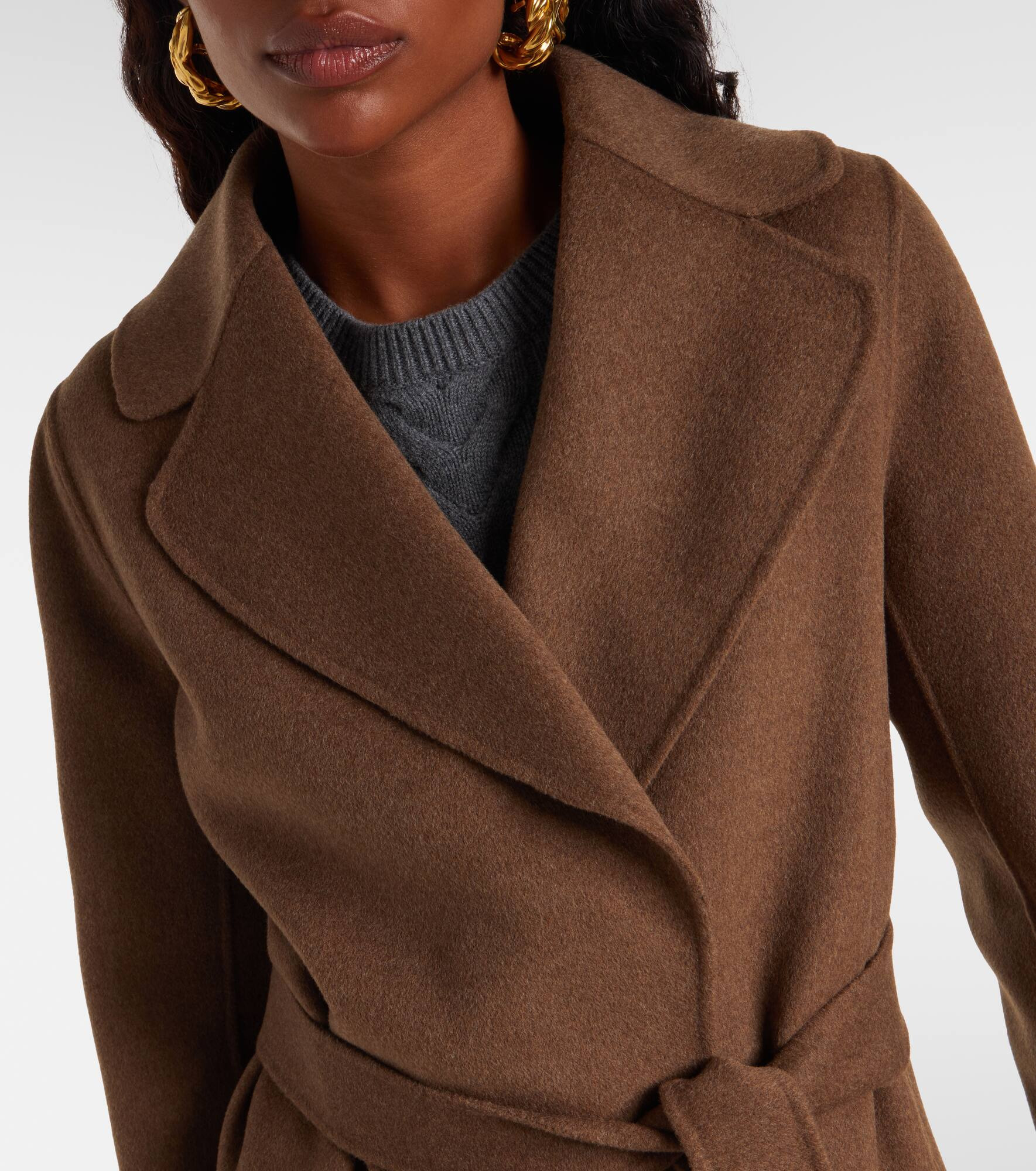 Poldo virgin wool wrap coat - 4