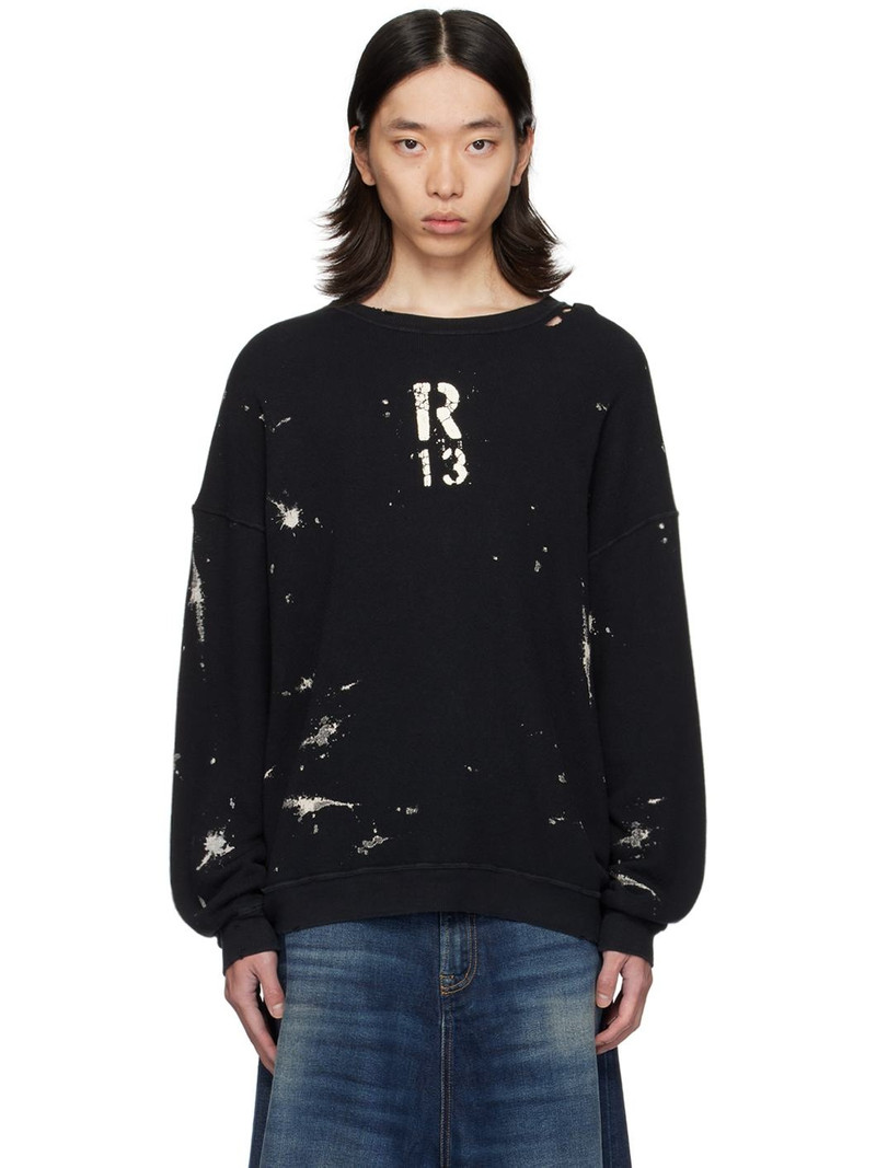 Black Paint Splatter Sweatshirt 1